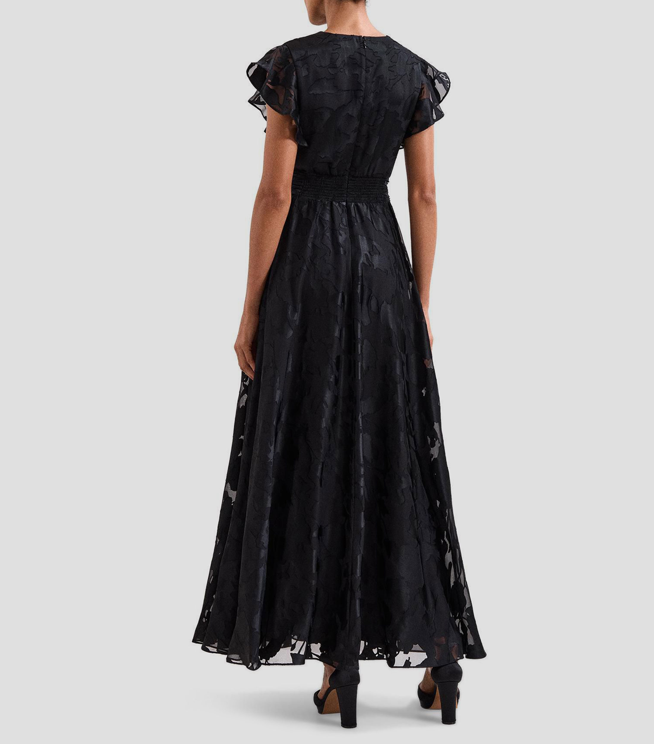Vestido maxi liso Liana Burnout Mujer