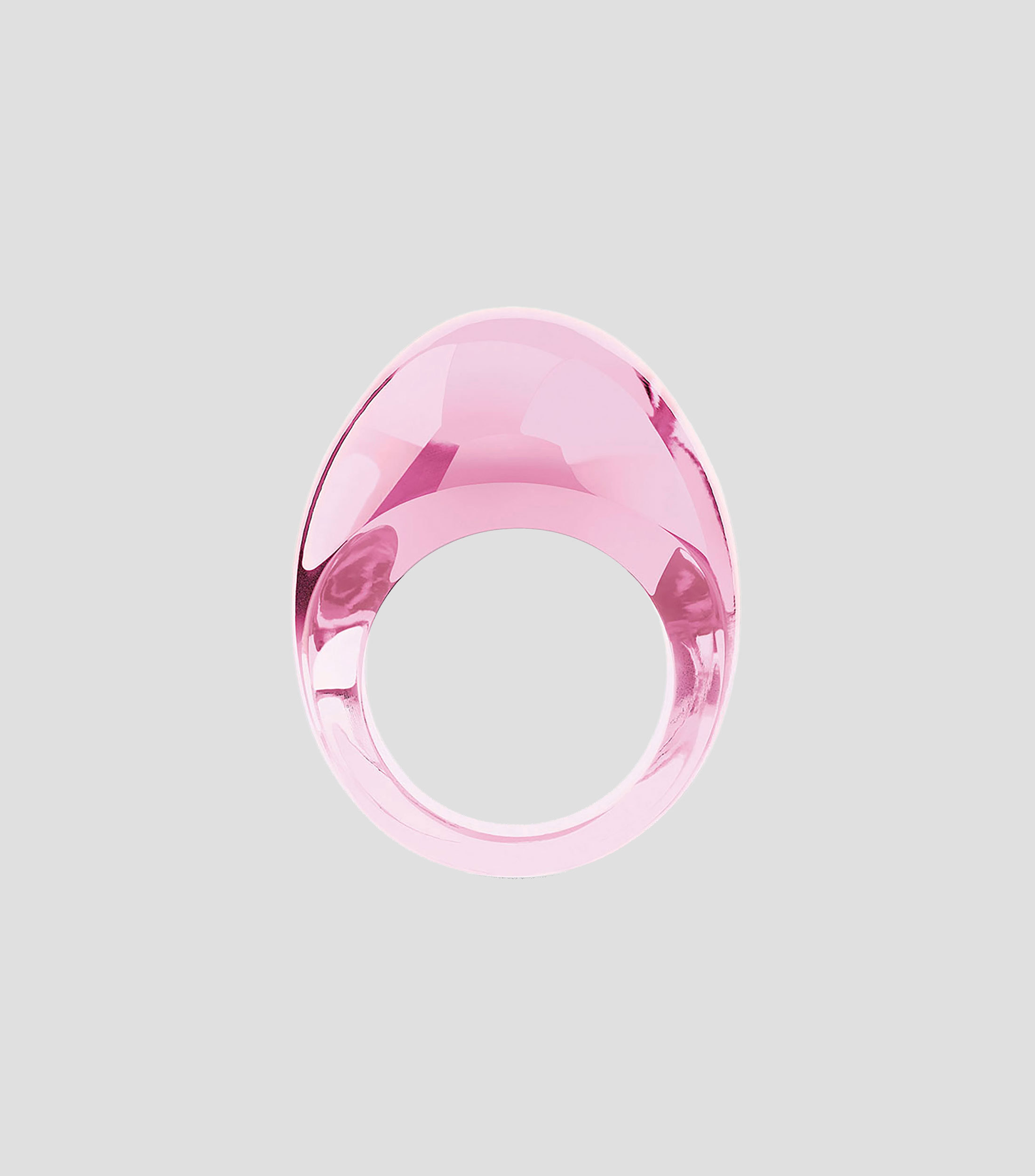 Anillo Cabochon con cristal rosa Mujer Talla 49