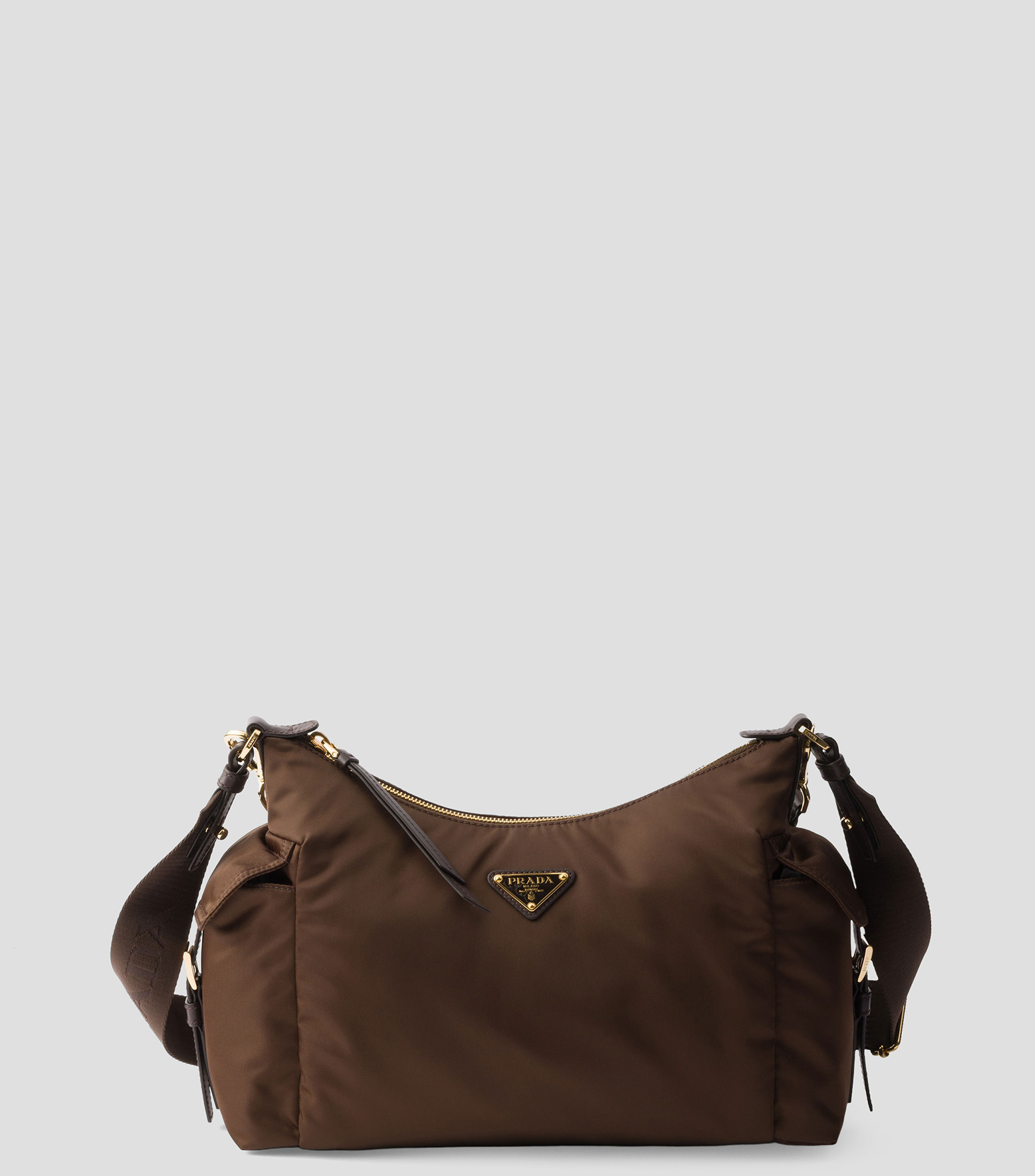 Bolsa grande Explore en Re-Nylon y piel Mujer