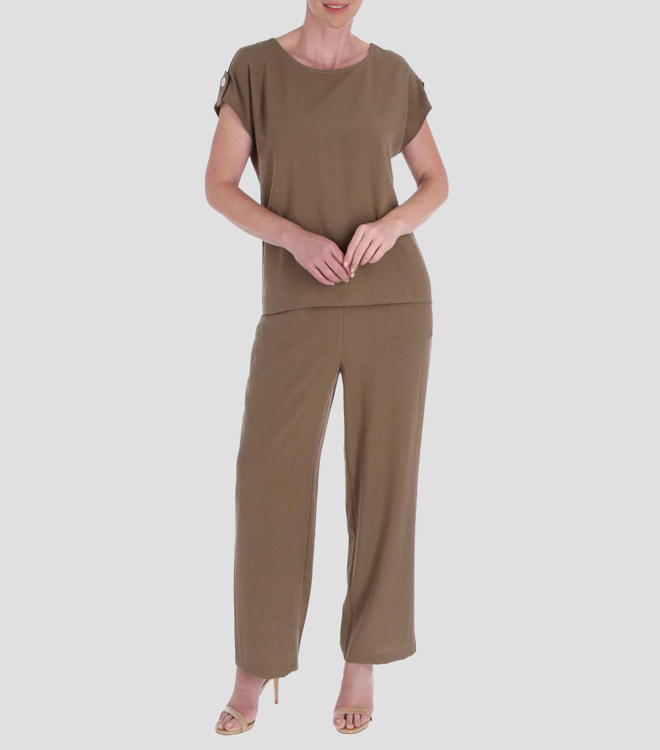 Blusa lisa manga corta Mujer