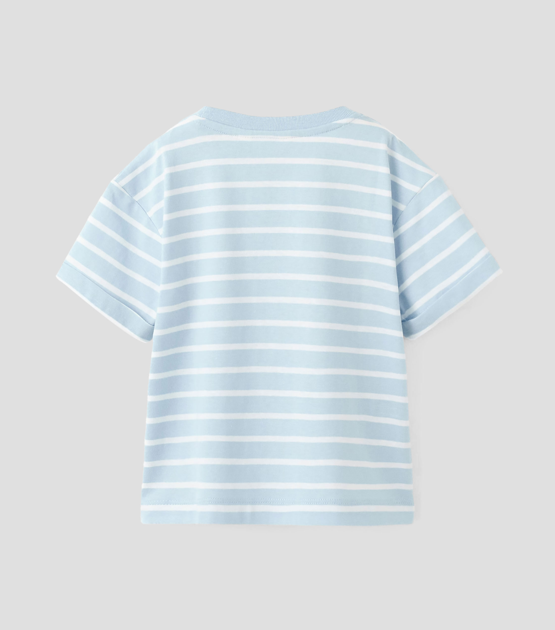 Playera cuello redondo manga corta rayas Niña