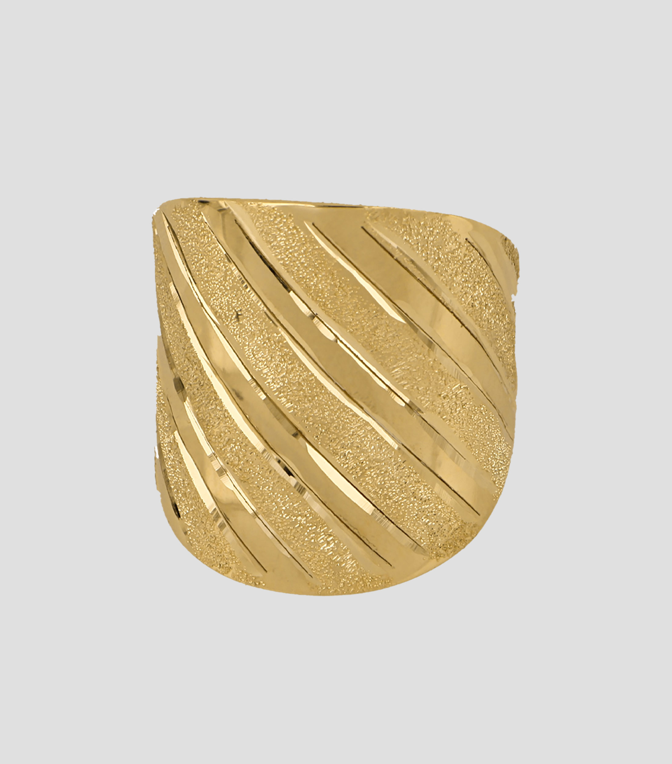 Anillo de oro texturizado Mujer