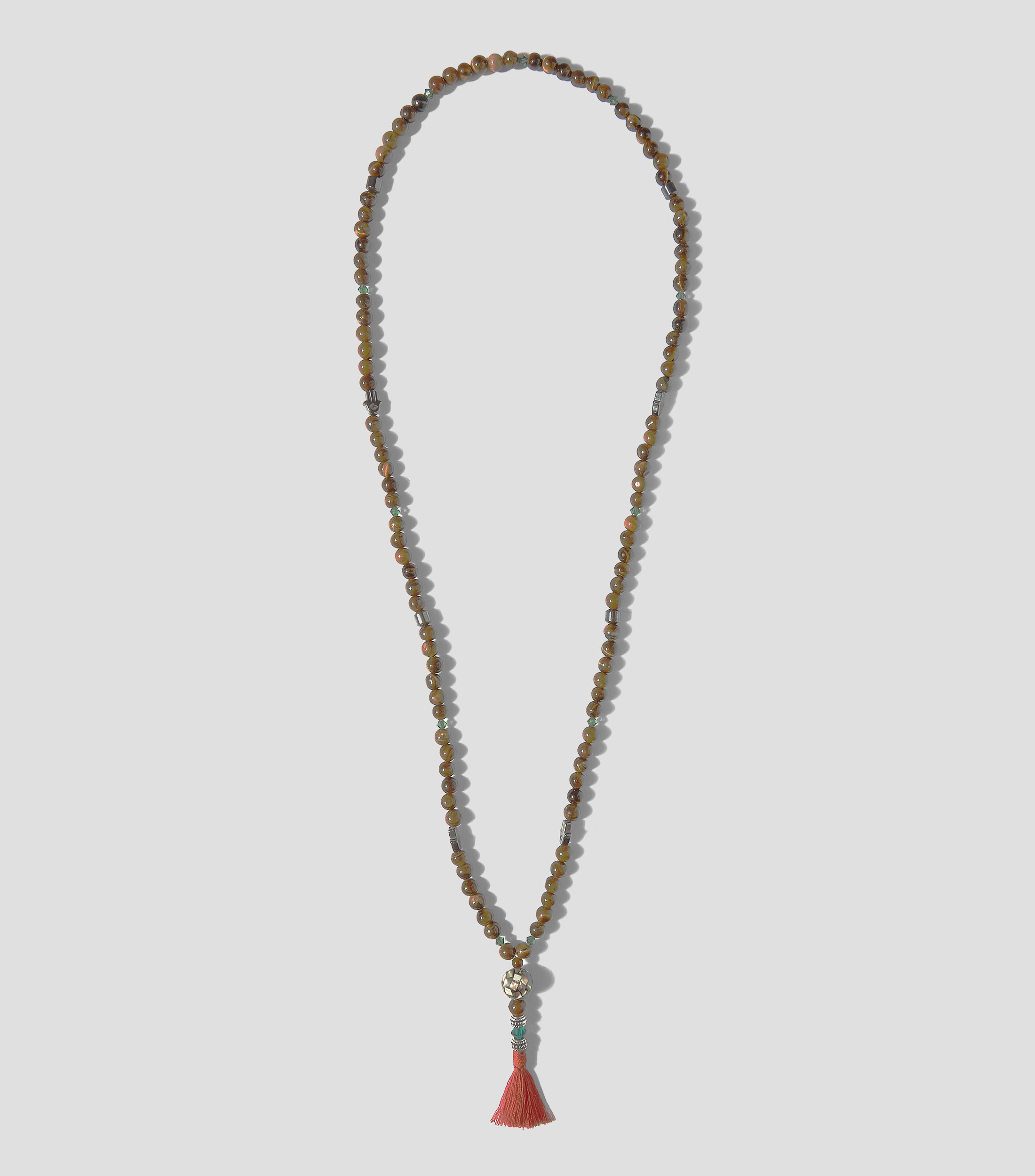 Collar estilo tibetano con Borla Hombre
