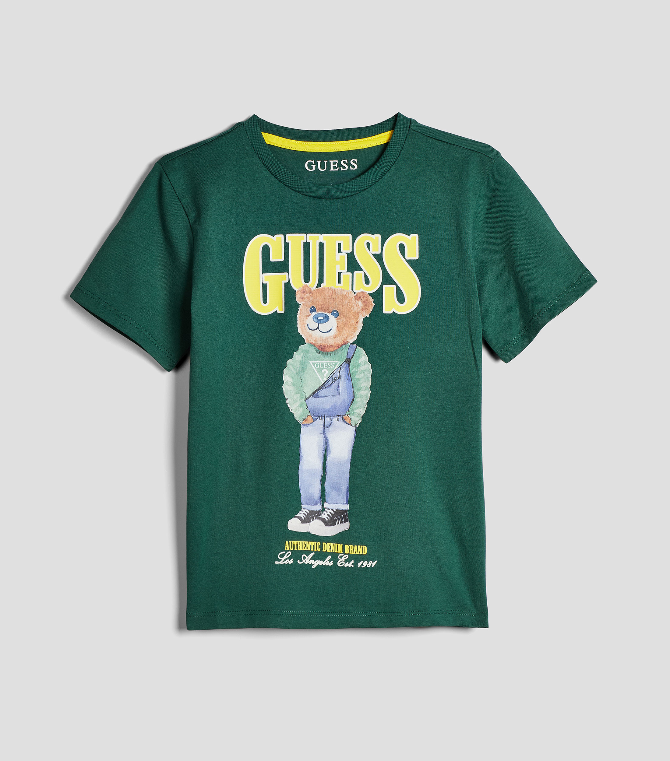 Playera cuello redondo manga corta con estampado Niño