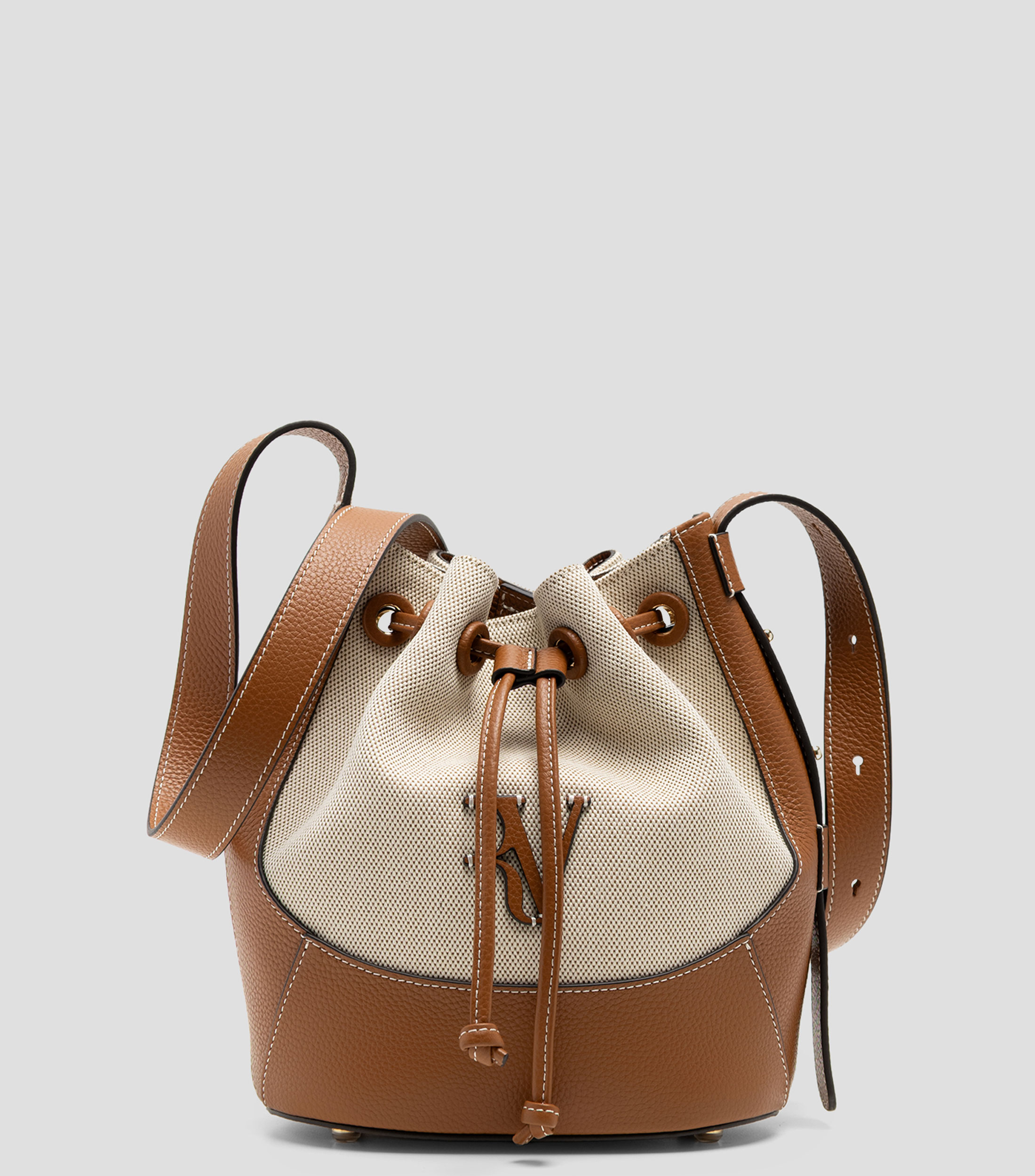 Bolsa bucket beige Lera lisa Mujer