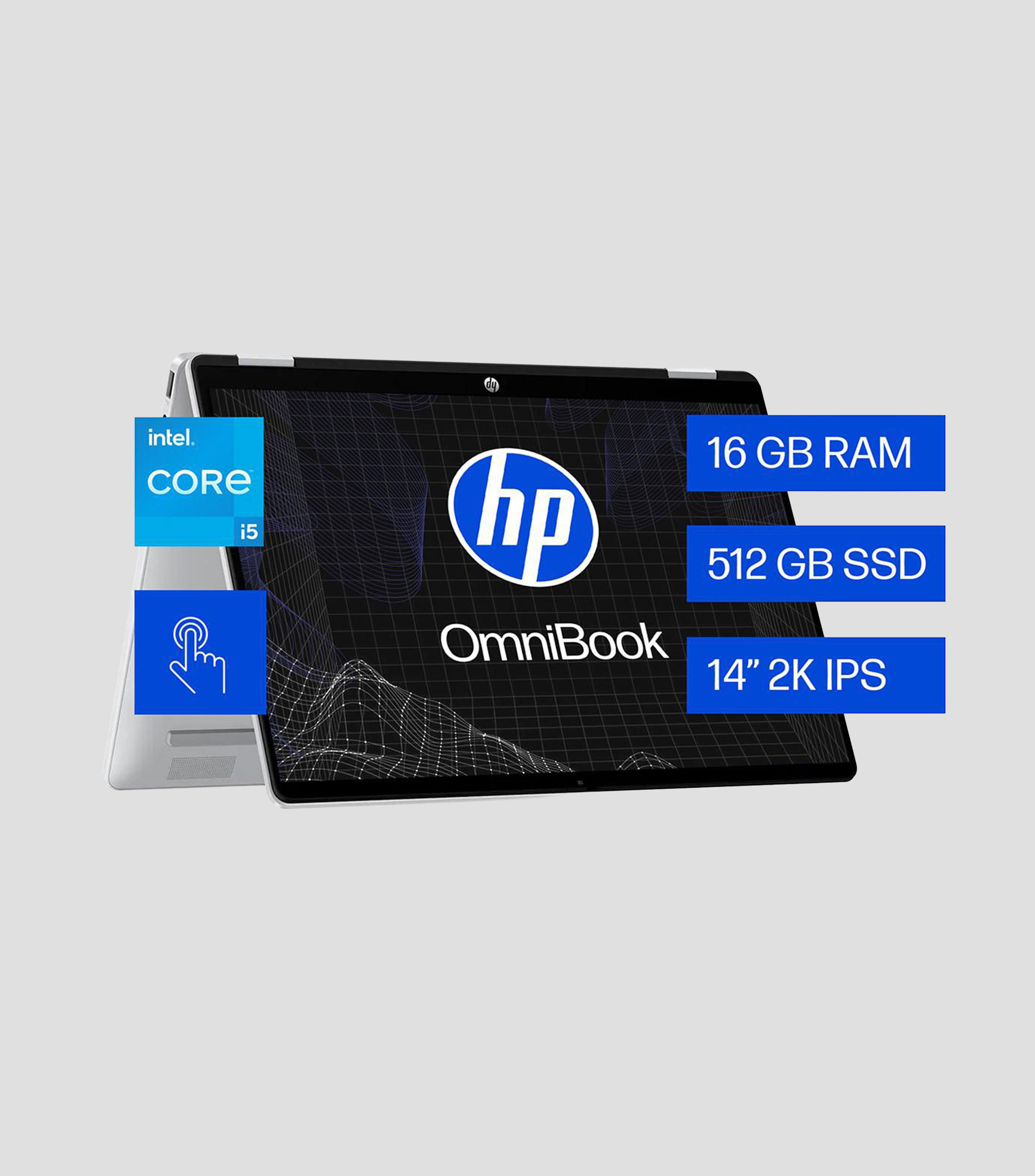 Laptop OmniBook 14-fp0054la, 14", Intel Core 5, RAM 16 GB, SSD 512 GB