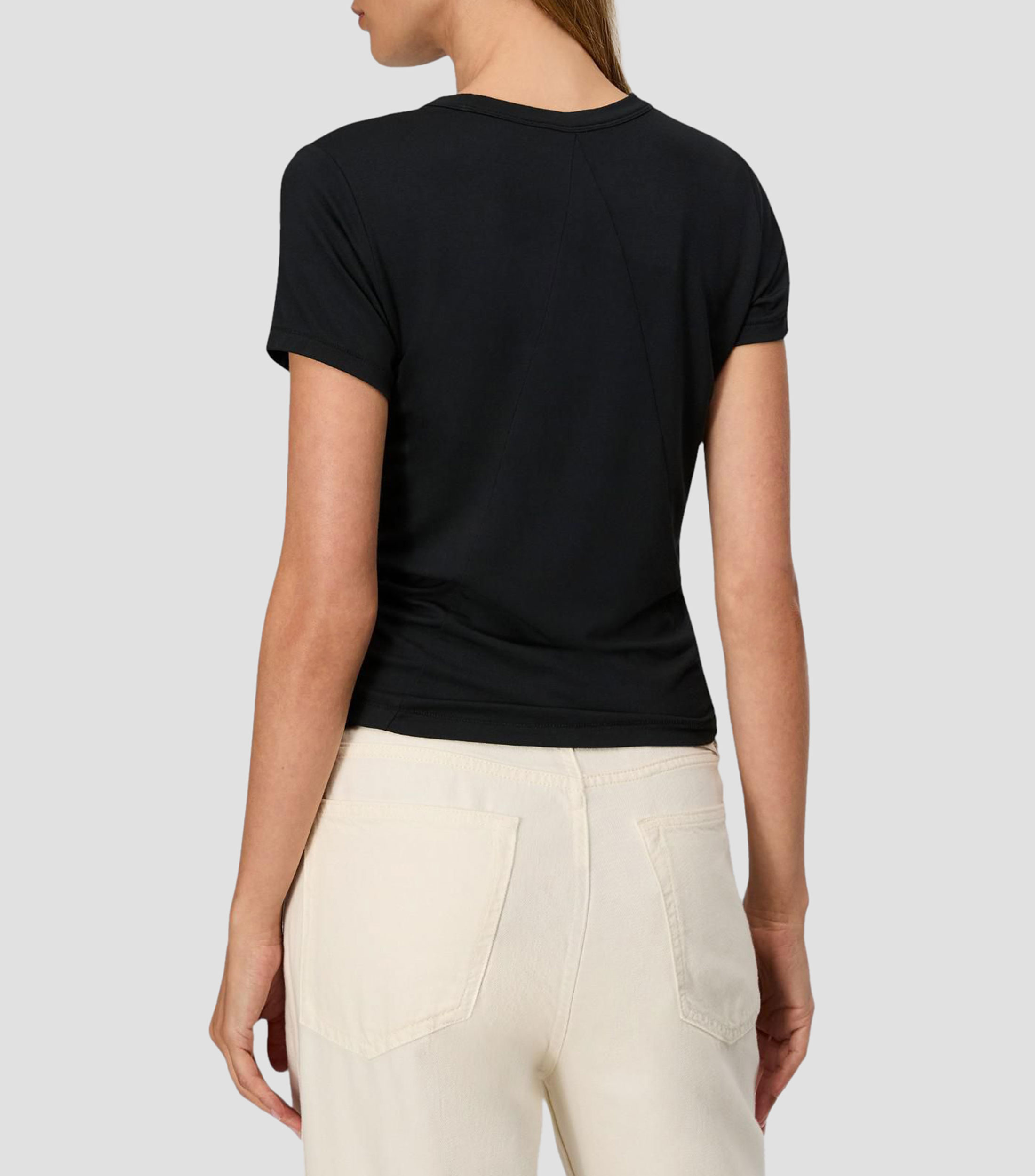 Playera cuello redondo manga corta lisa Mujer