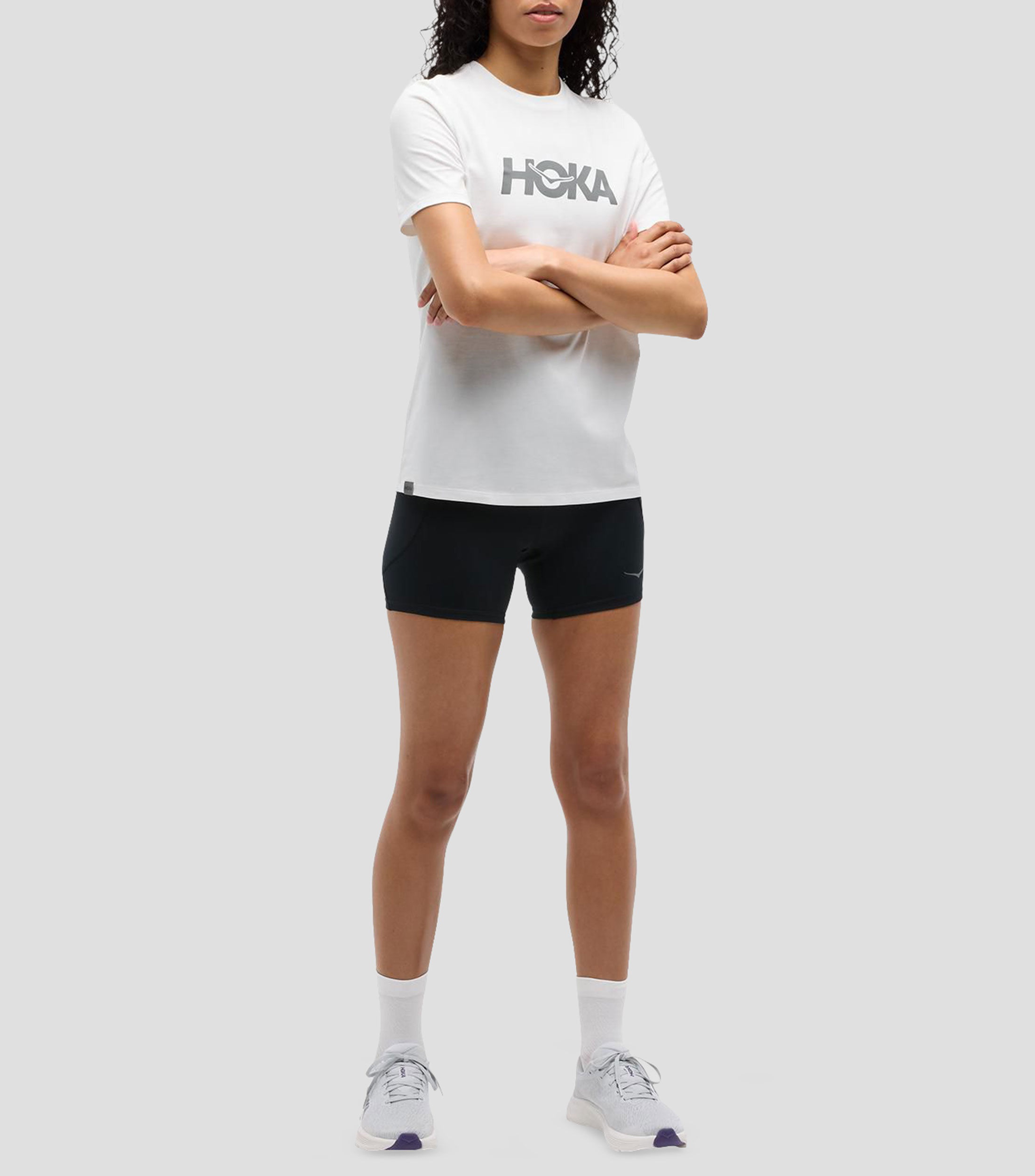 Playera cuello redondo manga corta lisa Mujer