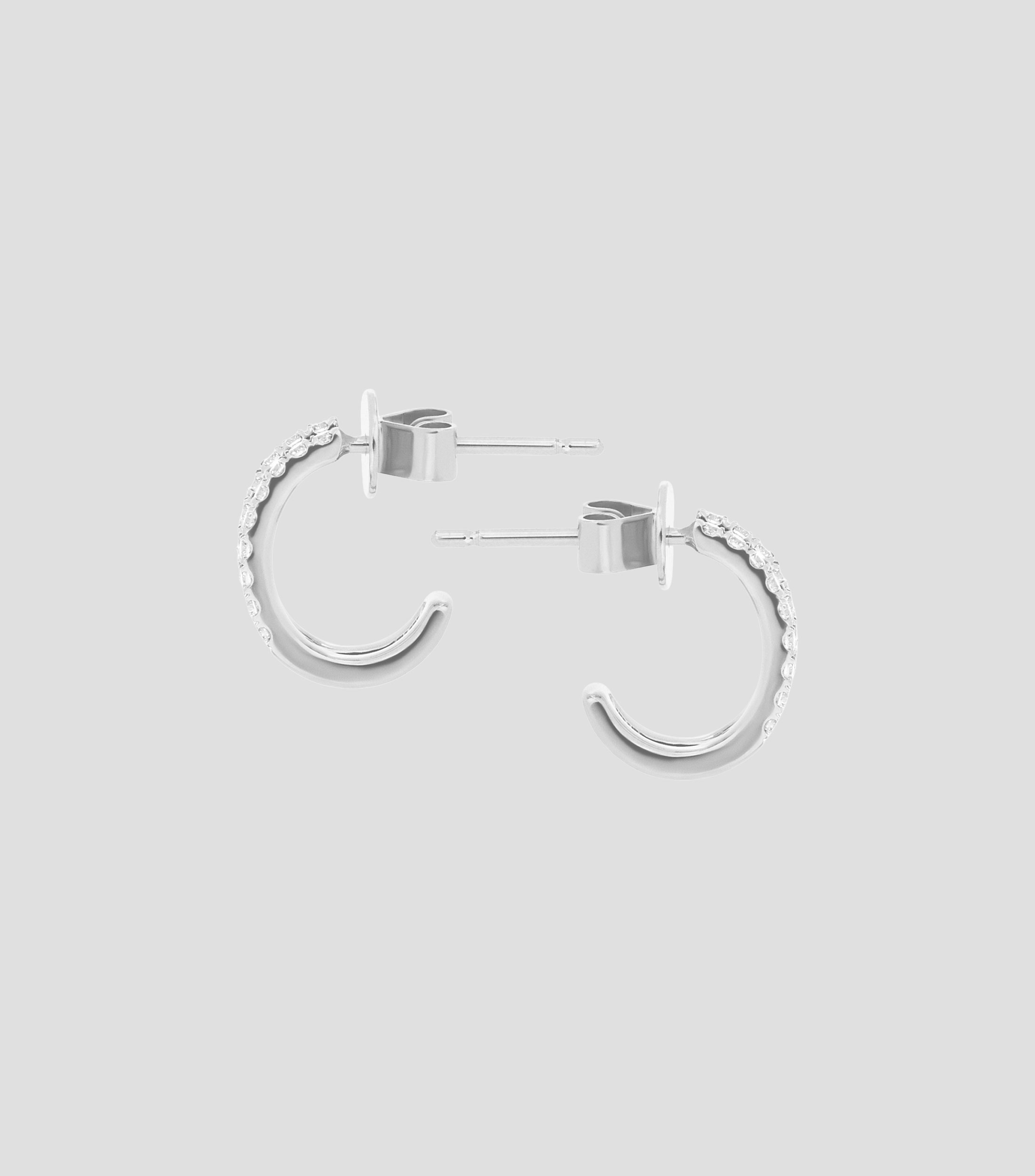Aretes en Oro blanco de 18 Kilates con diamantes Mujer