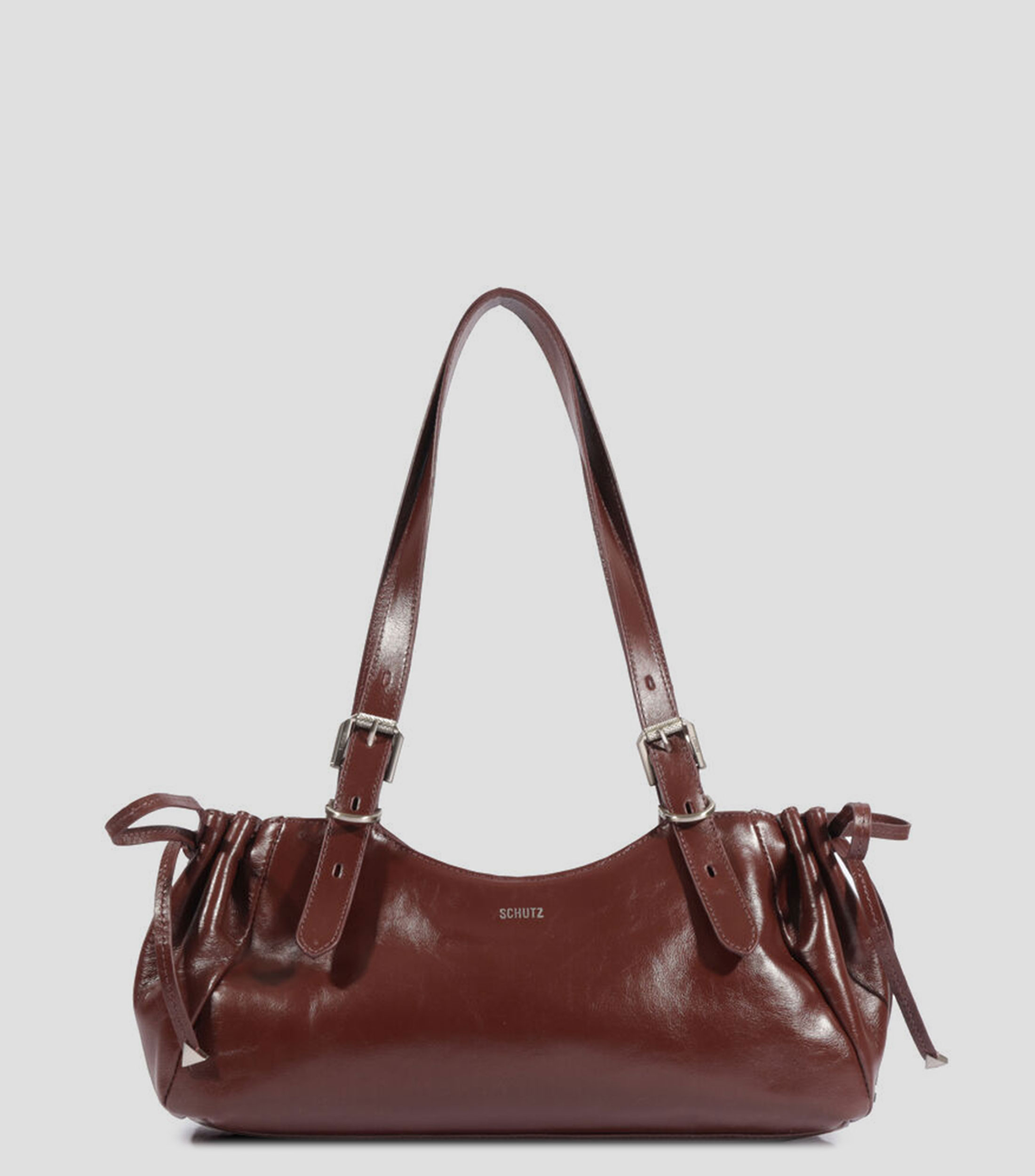 Bolsa Shoulder negra en piel Mujer