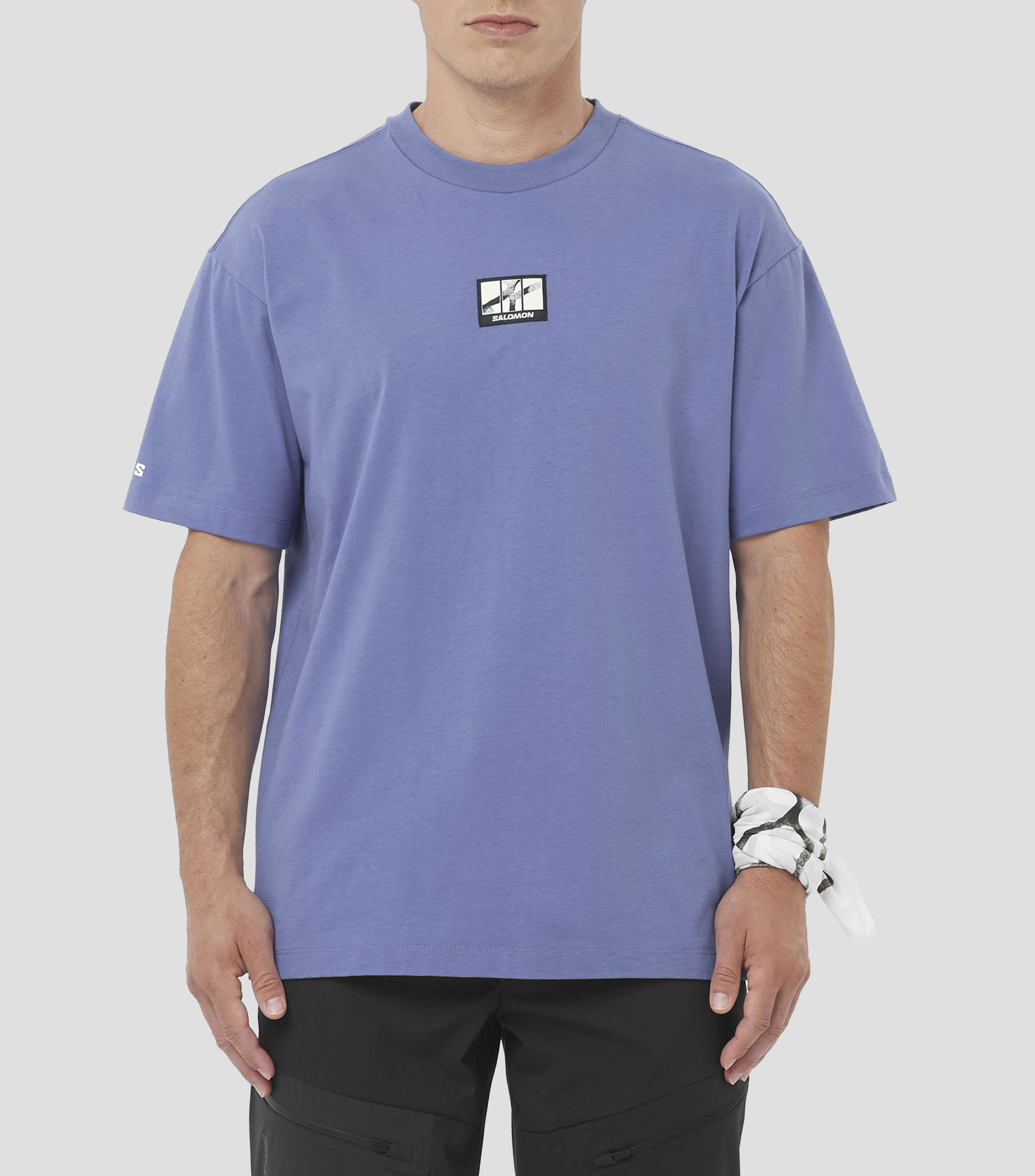 Playera de entrenamiento cuello redondo manga corta estampada Hombre