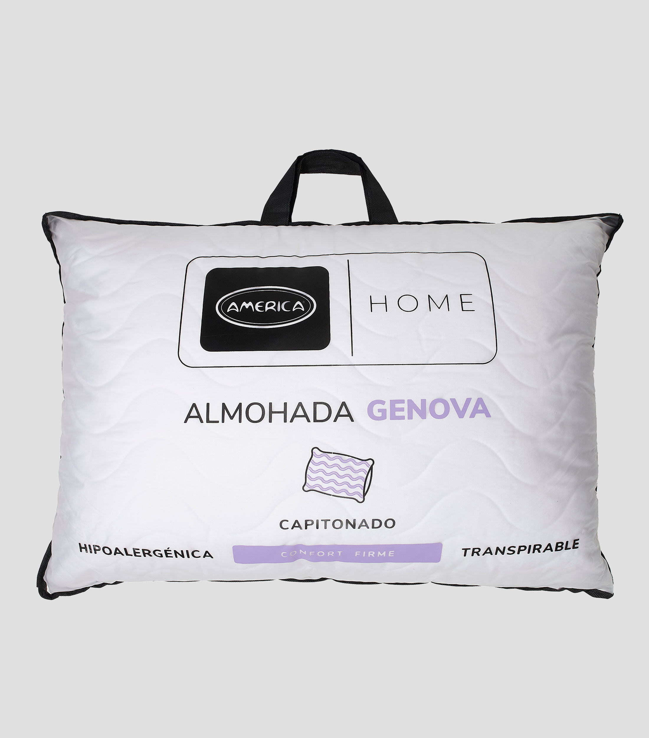 Almohada Hipoalergénica Estándar Confort Firme Génova Blanca