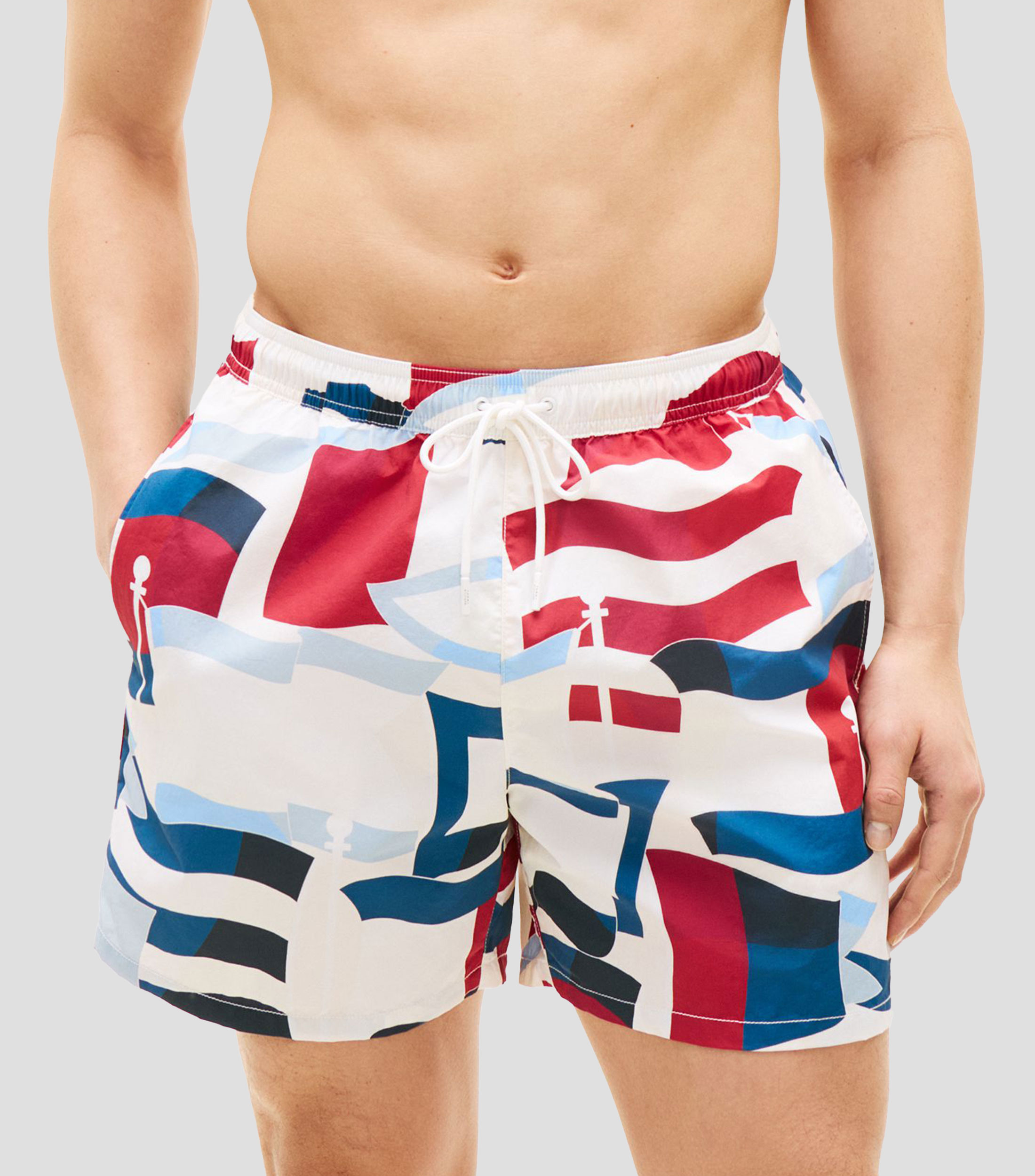 Traje de baño largo estampado Hombre