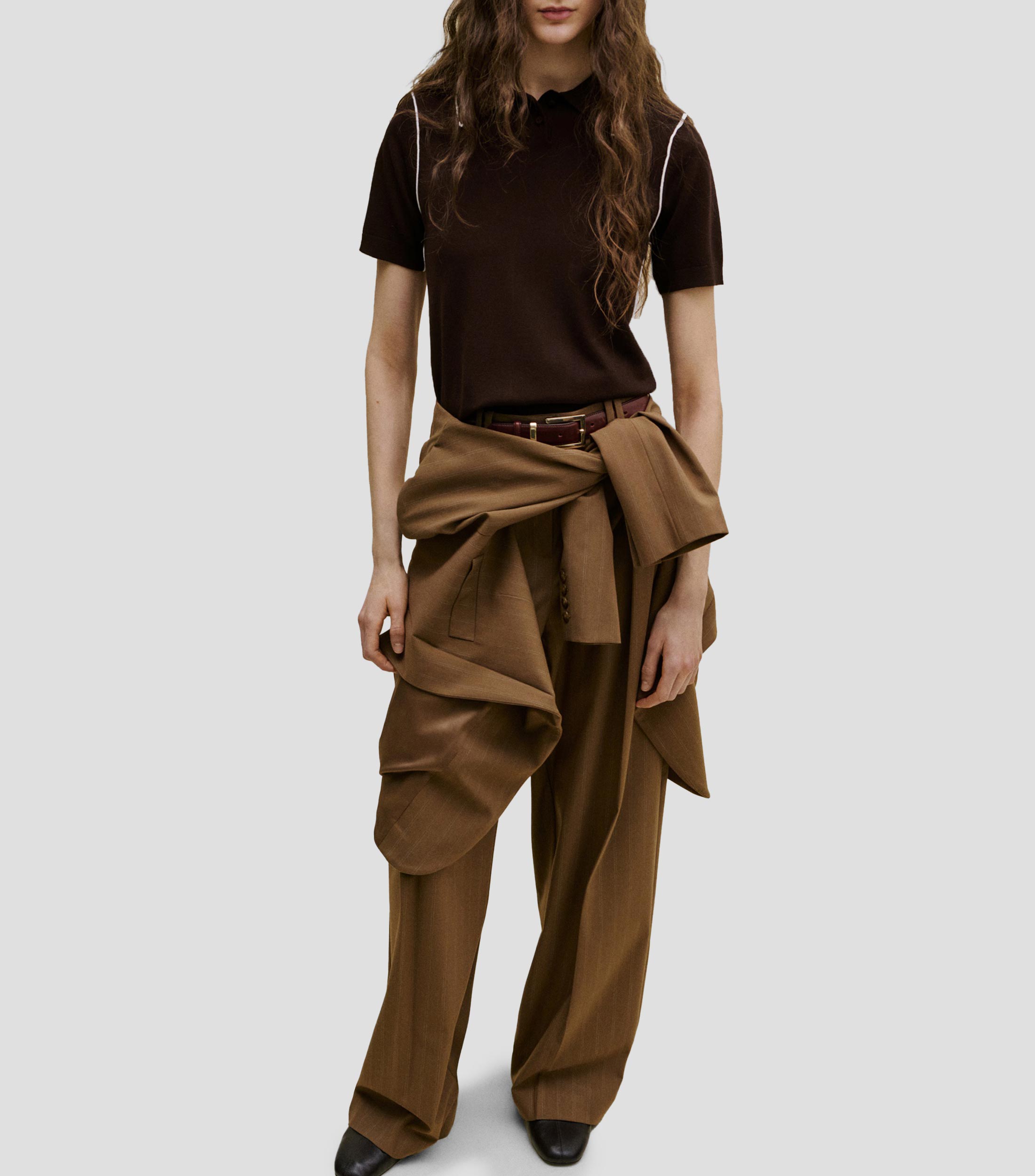 Suéter cuello polo Mujer