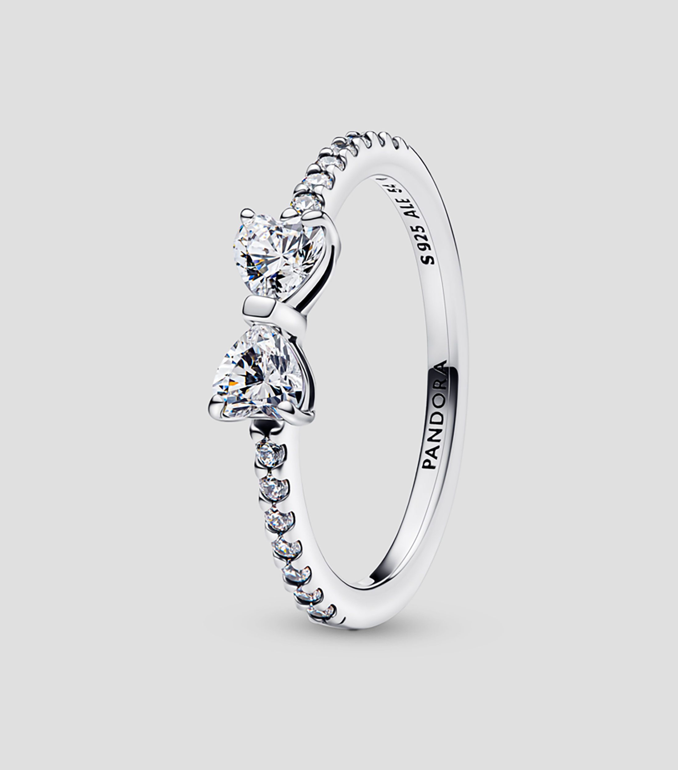 Anillo en Plata Lazo Brillante Mujer