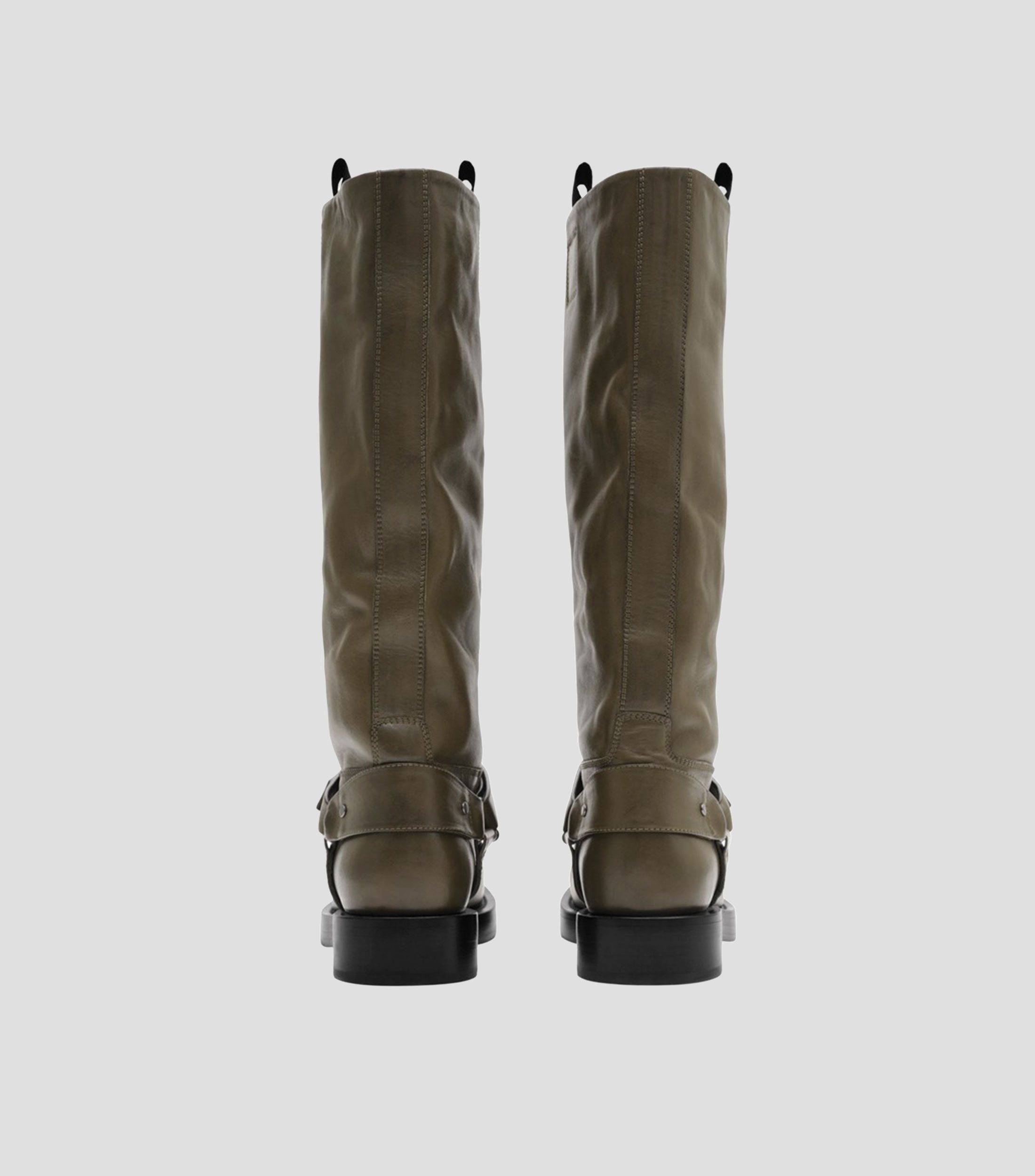 Botas altas Saddle en piel Mujer