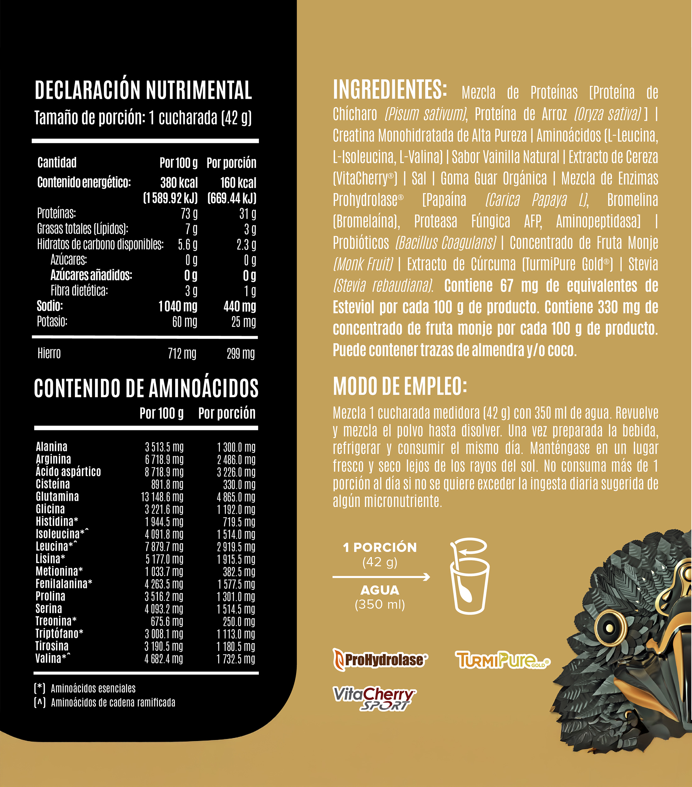 Suplemento alimenticio Falcon Performance Golden Vanilla 1.9 Kg