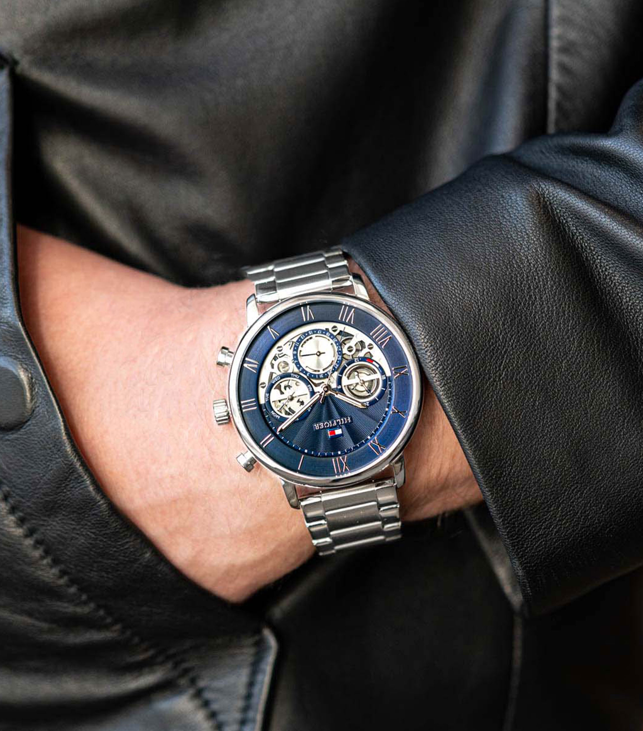 Reloj para hombre Legend Casual, Plateado, Azul
