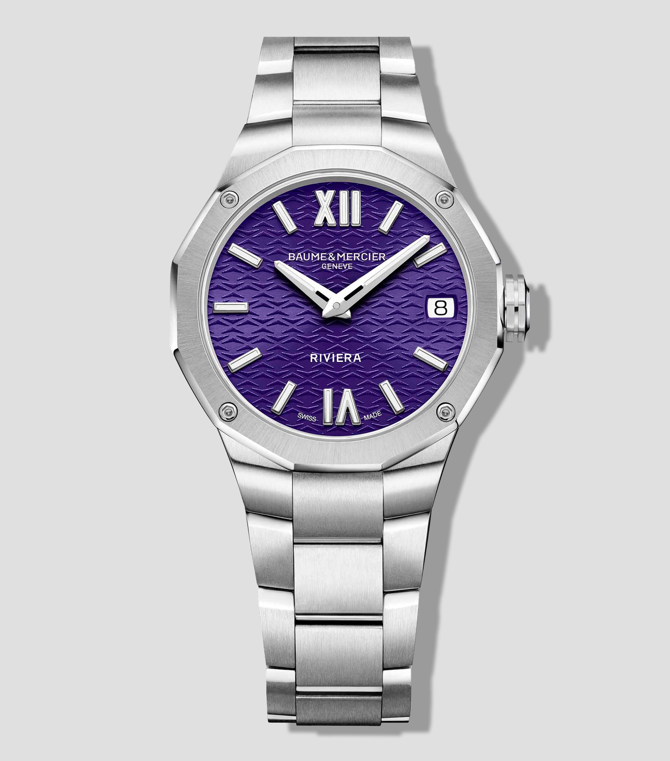 Reloj para Mujer Rivera Casual Plateado, Morado