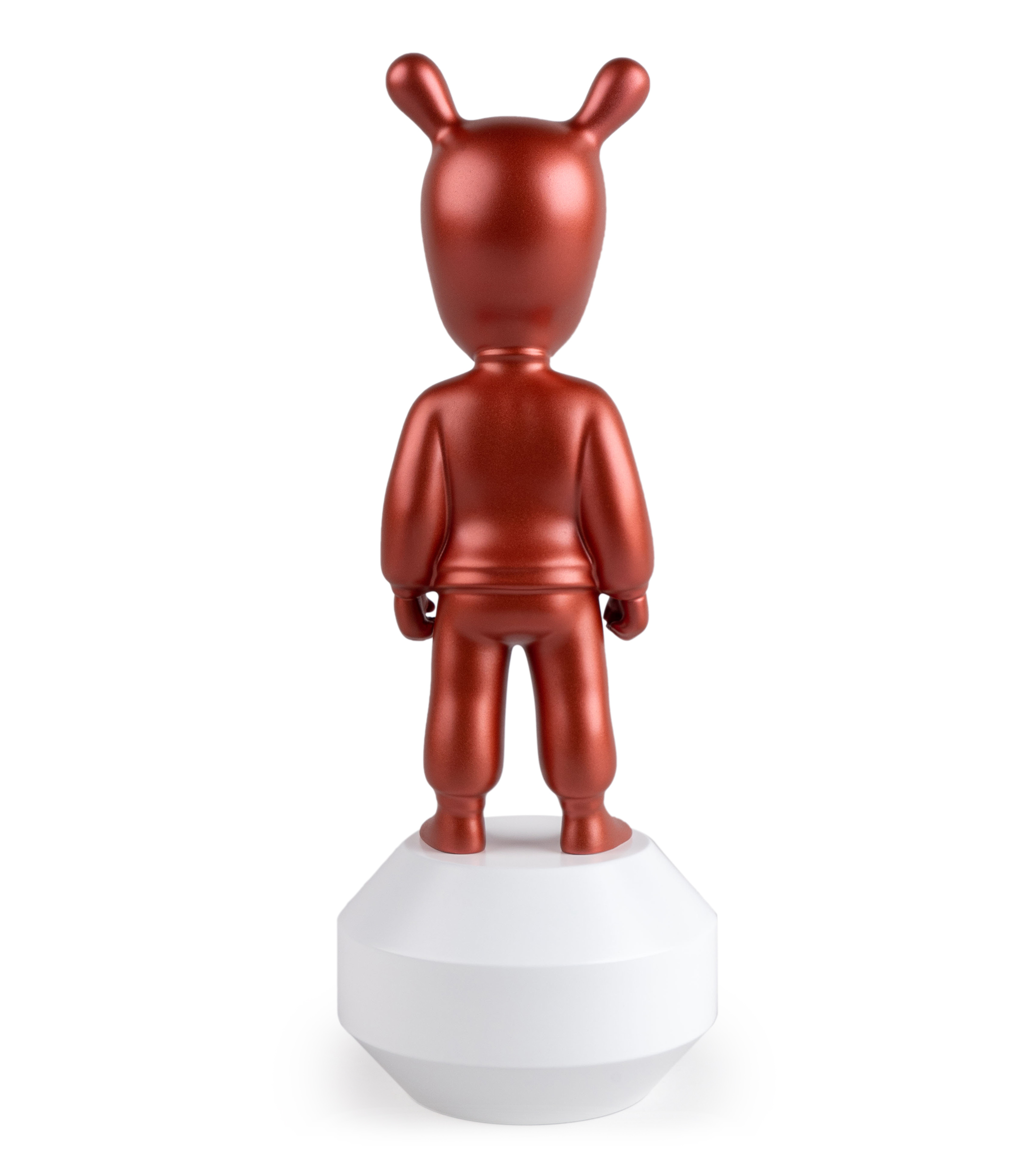 Escultura The Metallic Red Guest Little en porcelana