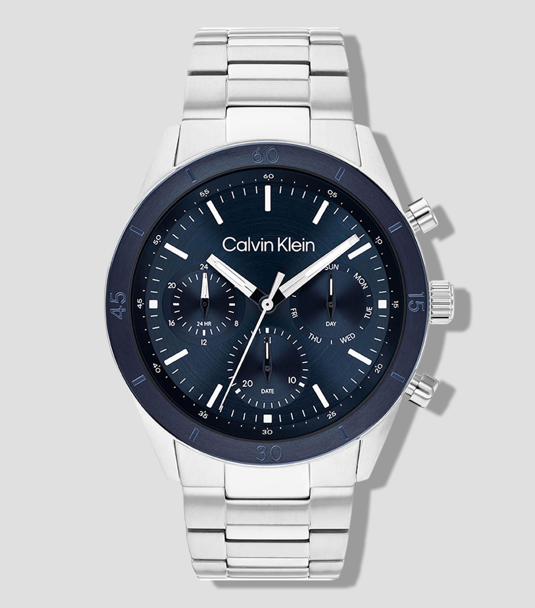 Reloj para hombre Performance Casual, Plateado, Azul