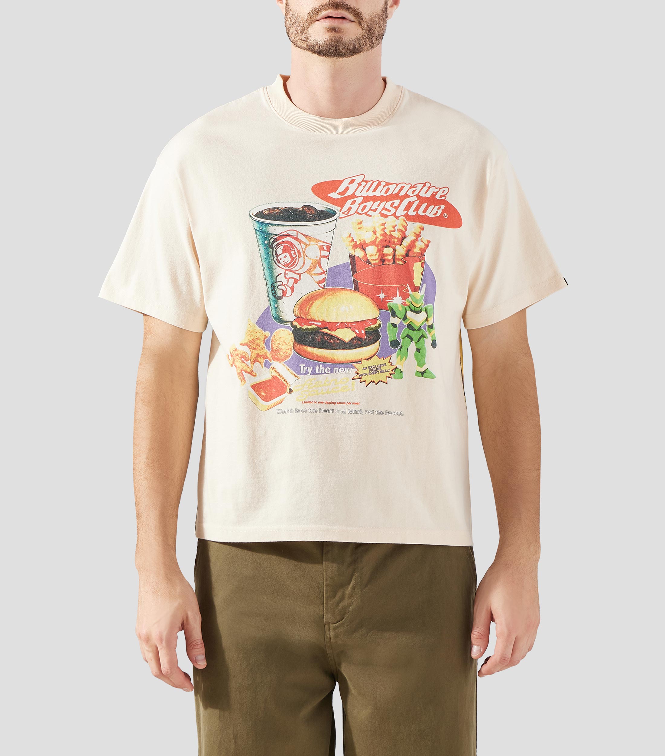 Playera cuello redondo manga corta con estampado Hombre