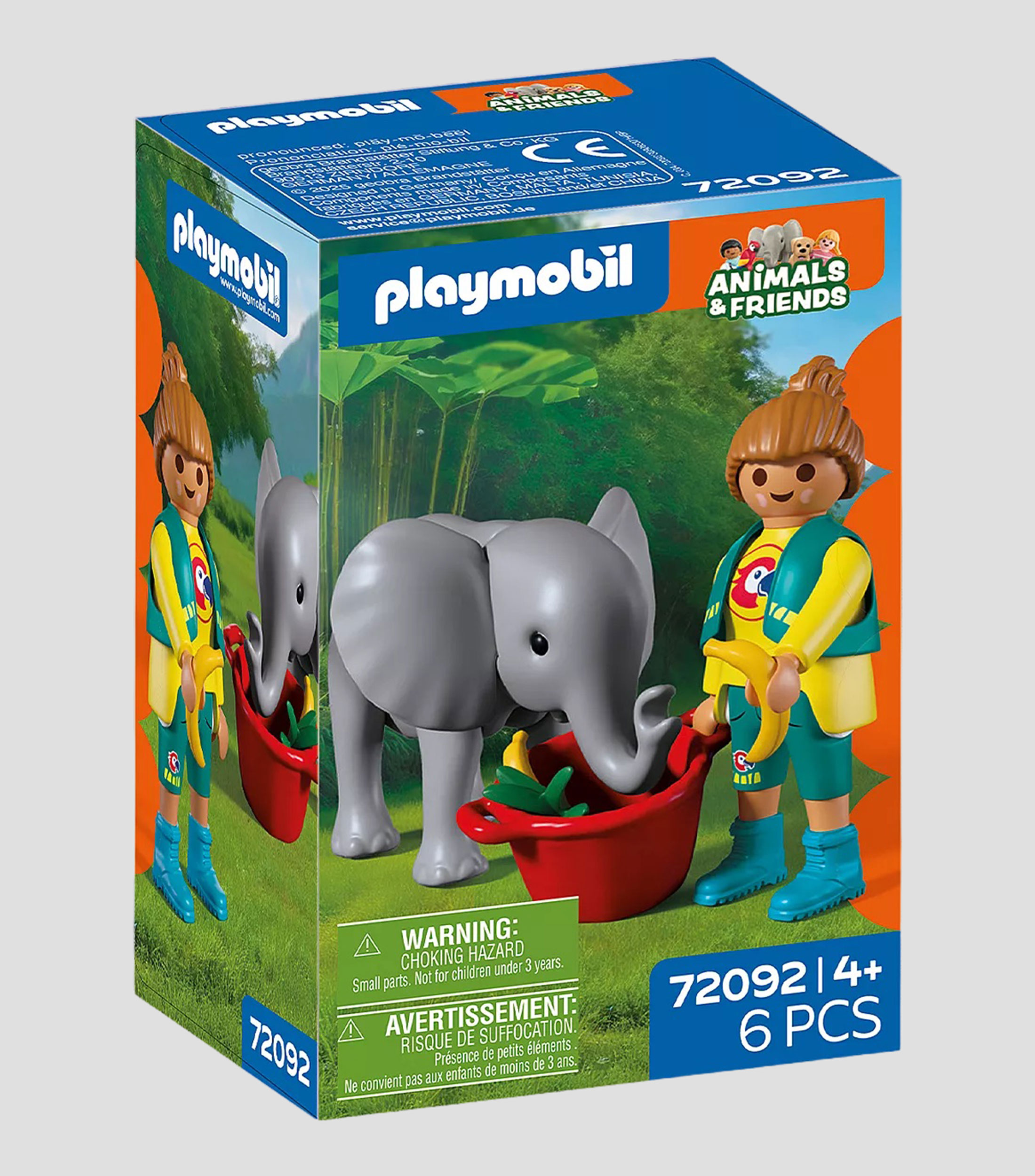 Playset Zoo: Elefante bebé y cuidador