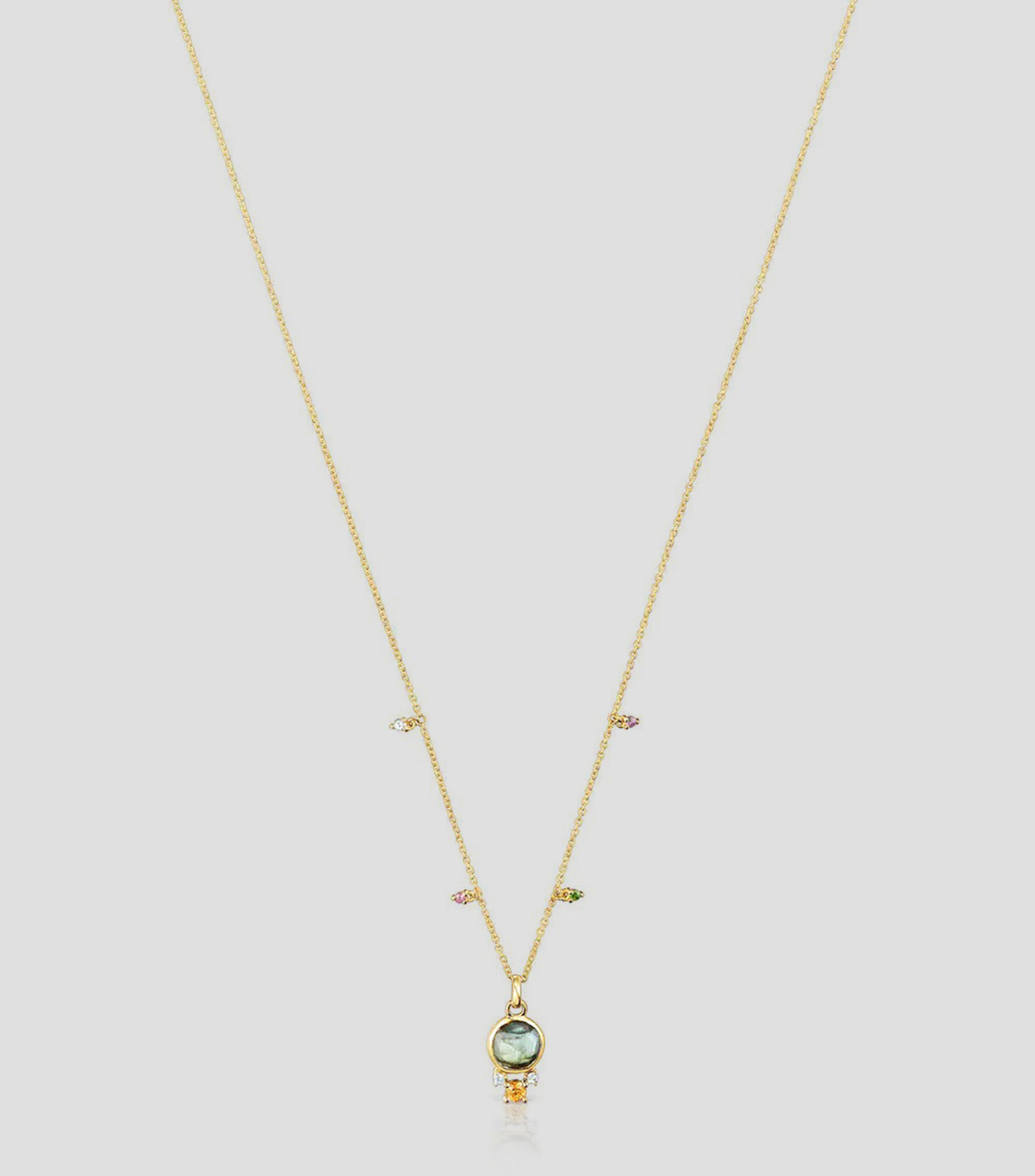 Collar con dije redondo en Oro de 18 Kilates Virtual Garden Mujer
