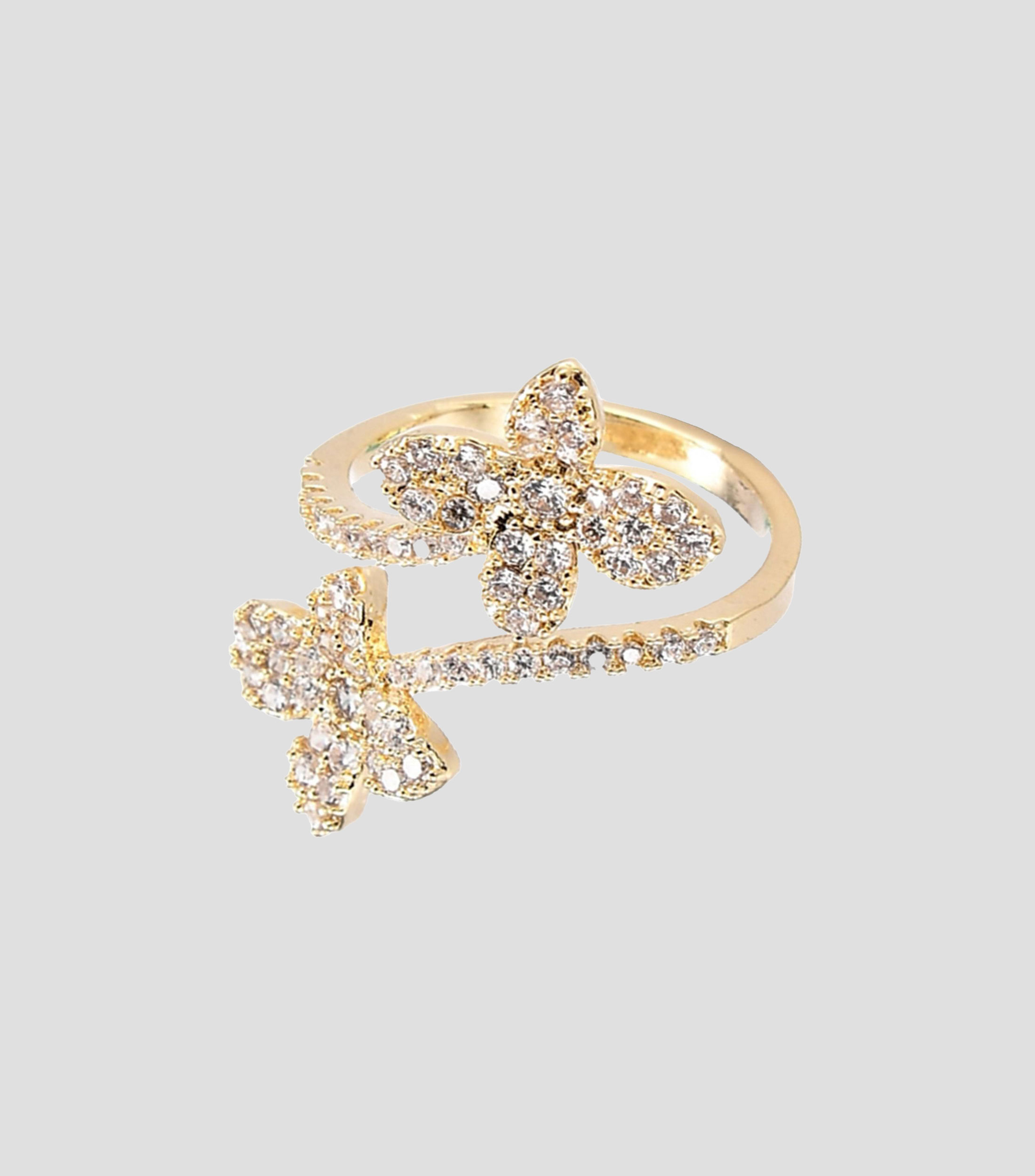 Anillo con cristales y circonias Mujer