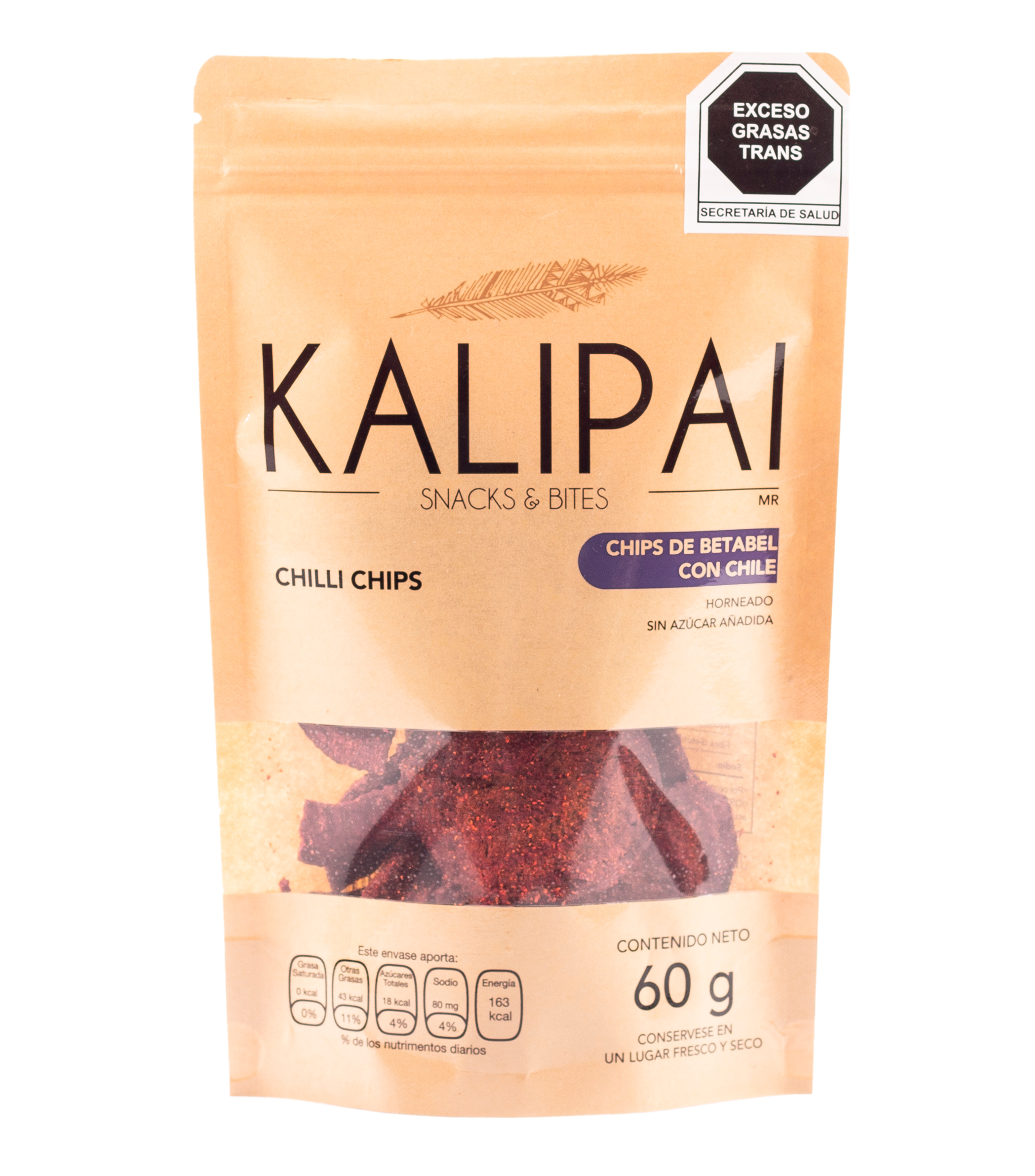 Kalipai Kalipai Papas de Betabel con Chile, 60 g - El Palacio de Hierro