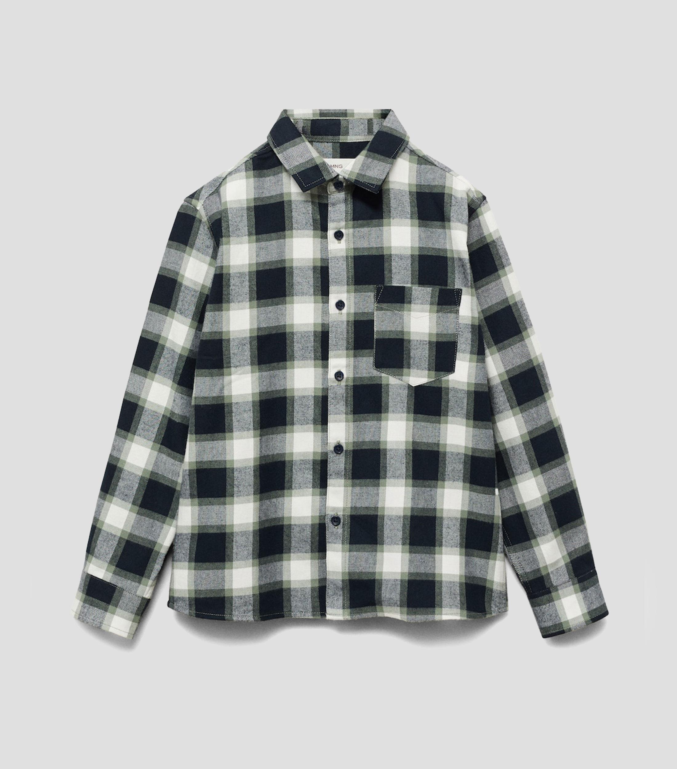 Camisa a cuadros de manga larga Niño