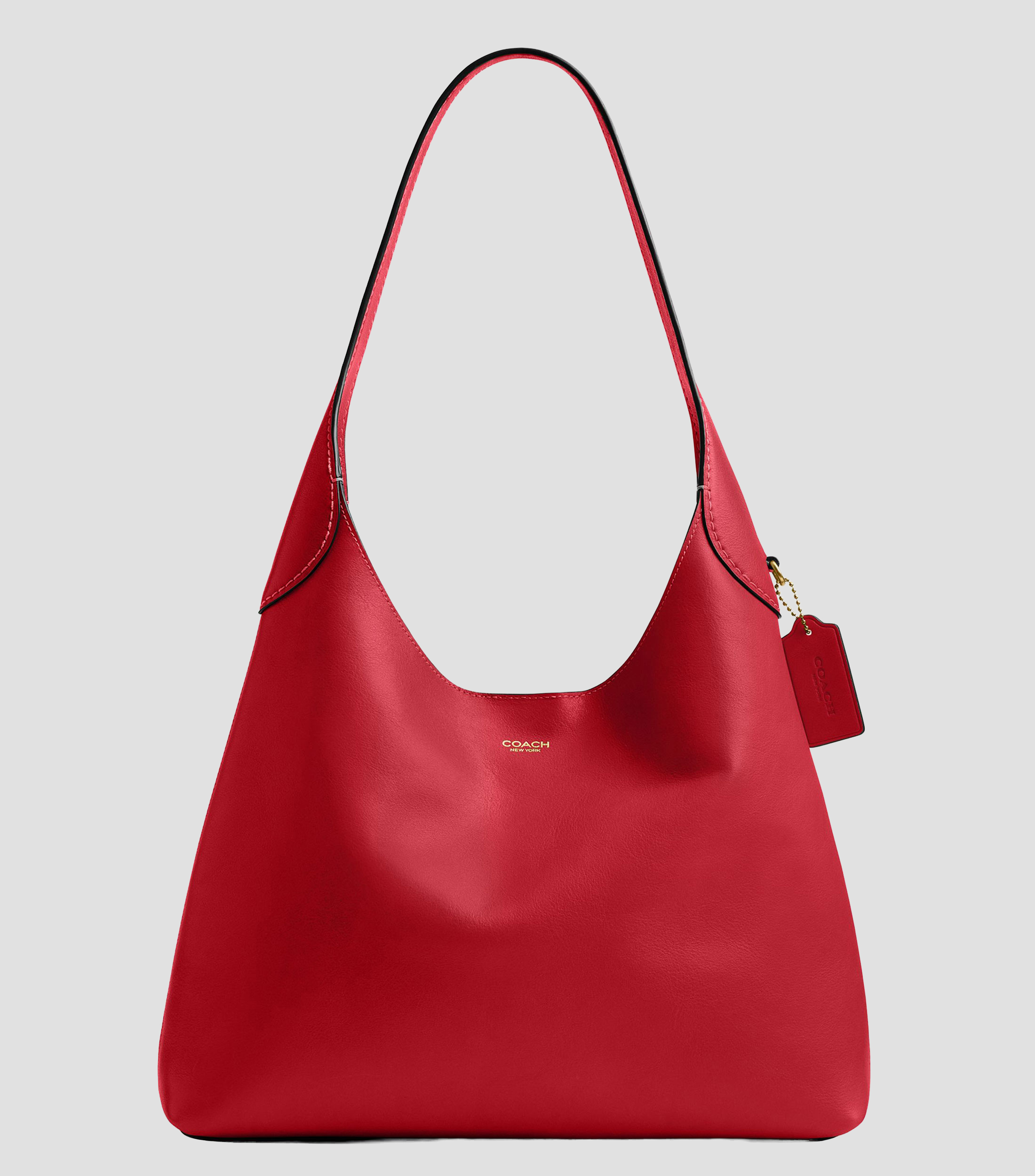 Bolsa en piel shoulder sólido Mujer