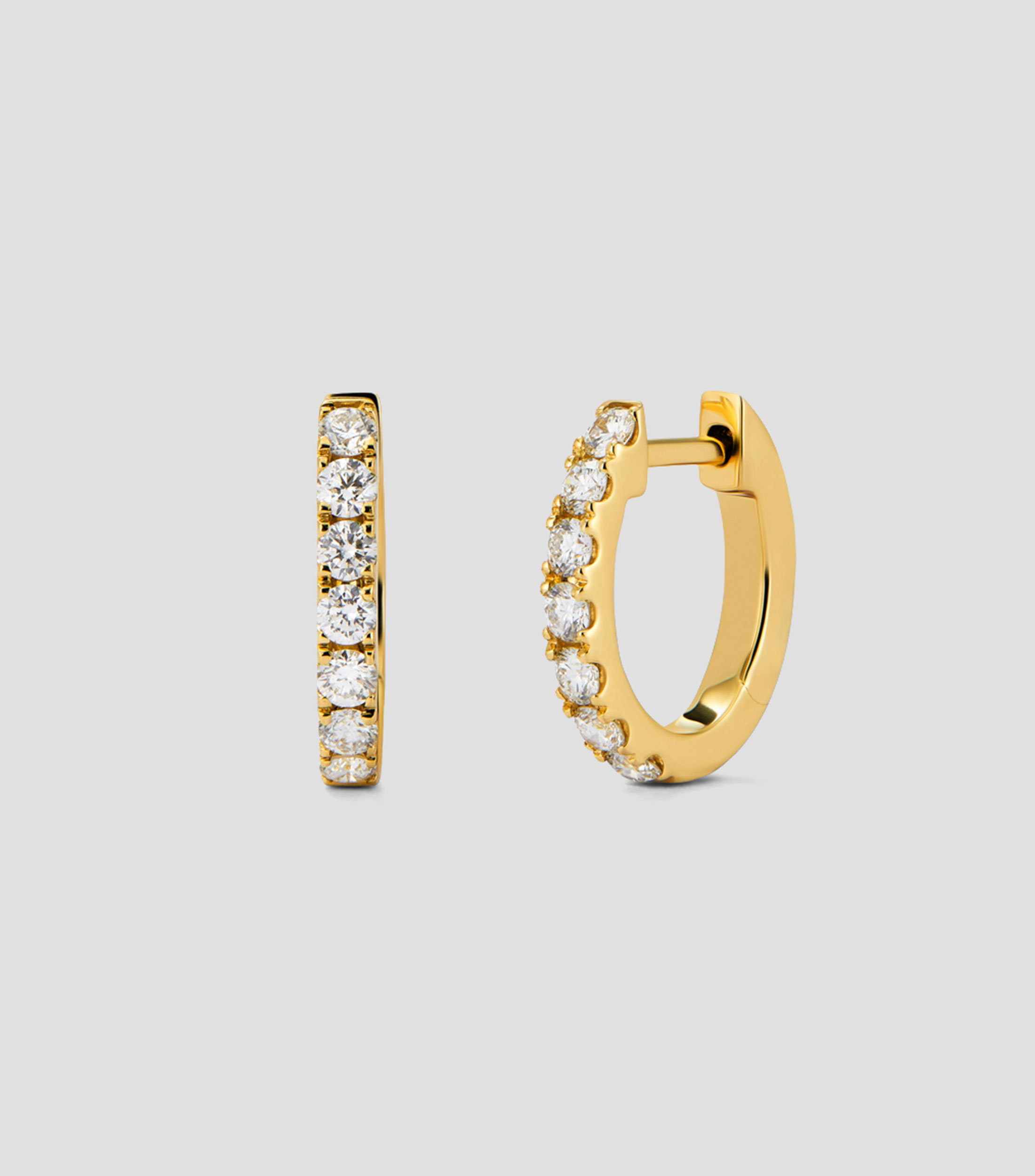 Aretes en oro amarillo de 18 kilates con diamantes Grace Mujer