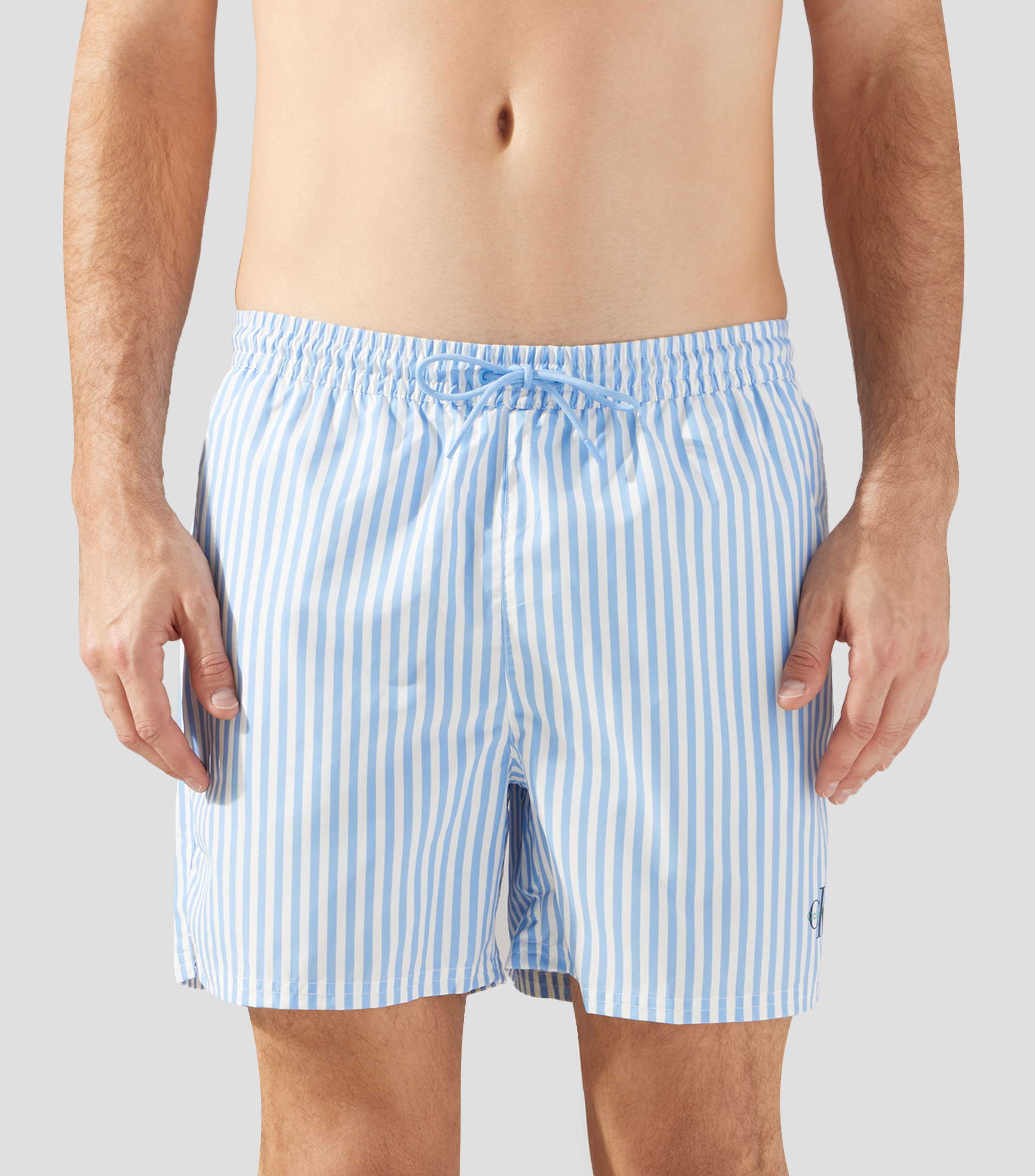 Traje de baño corto rayas Hombre
