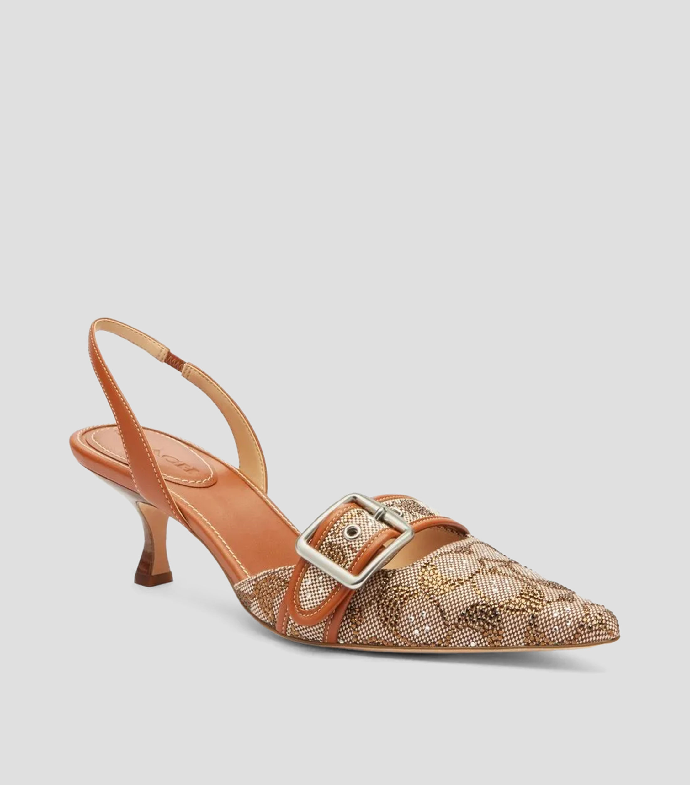 Zapatillas slingback Margot con tacón bajo delgado Mujer