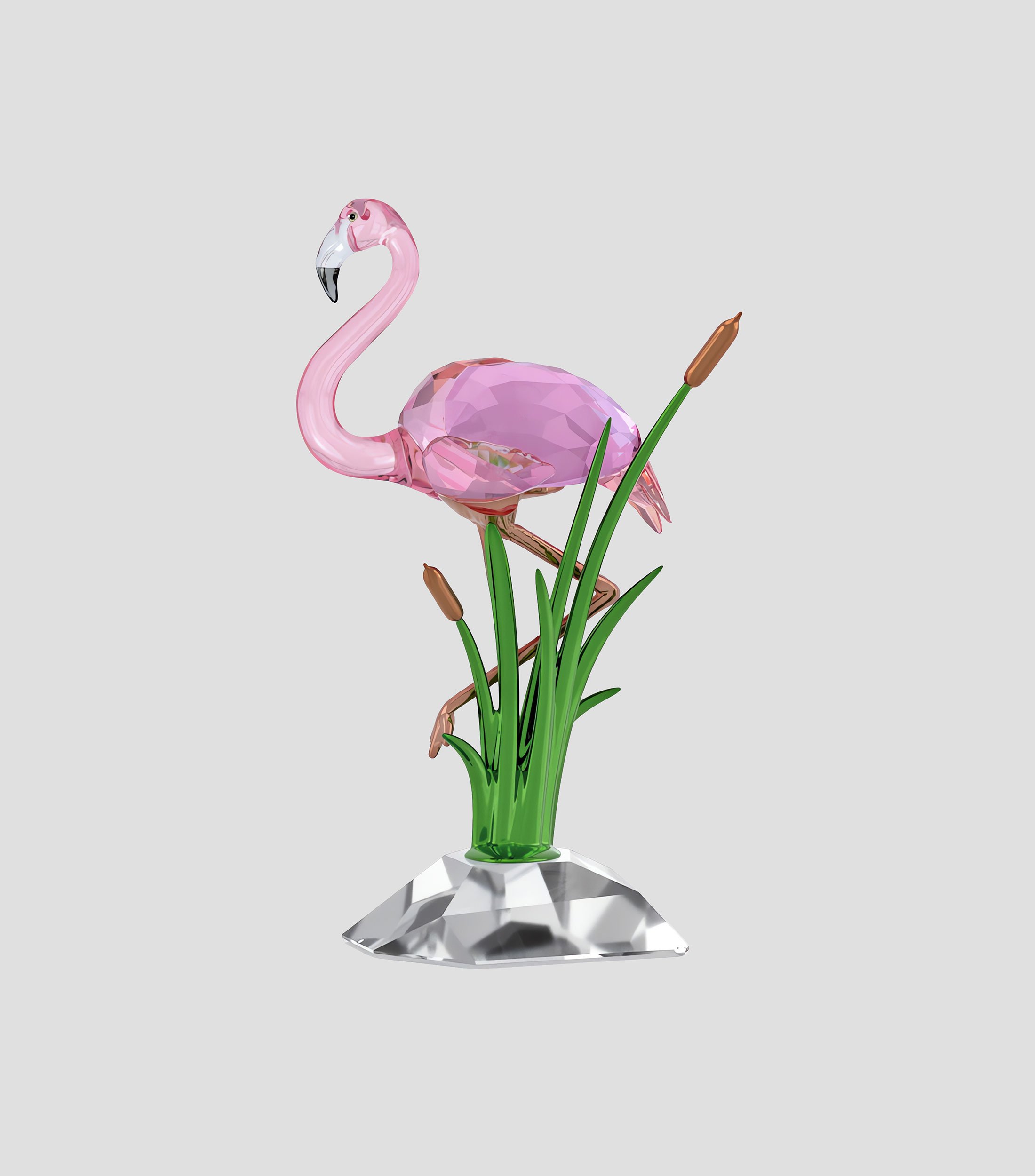 Figura decorativa Idyllia Home Idyllia Flamingo en cristal Swarovski