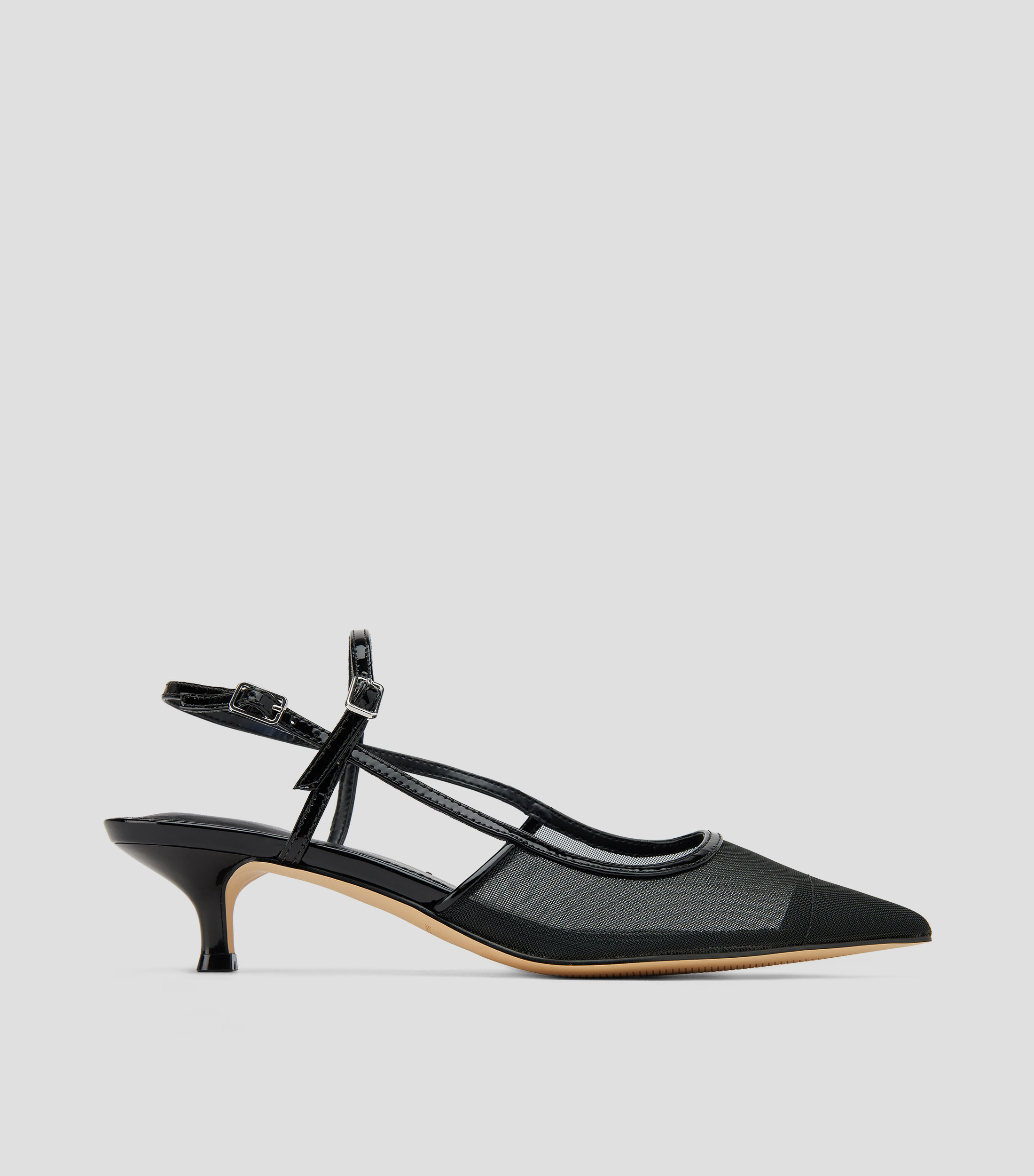 Zapatillas slingback Ceddy con tacón bajo delgado Mujer