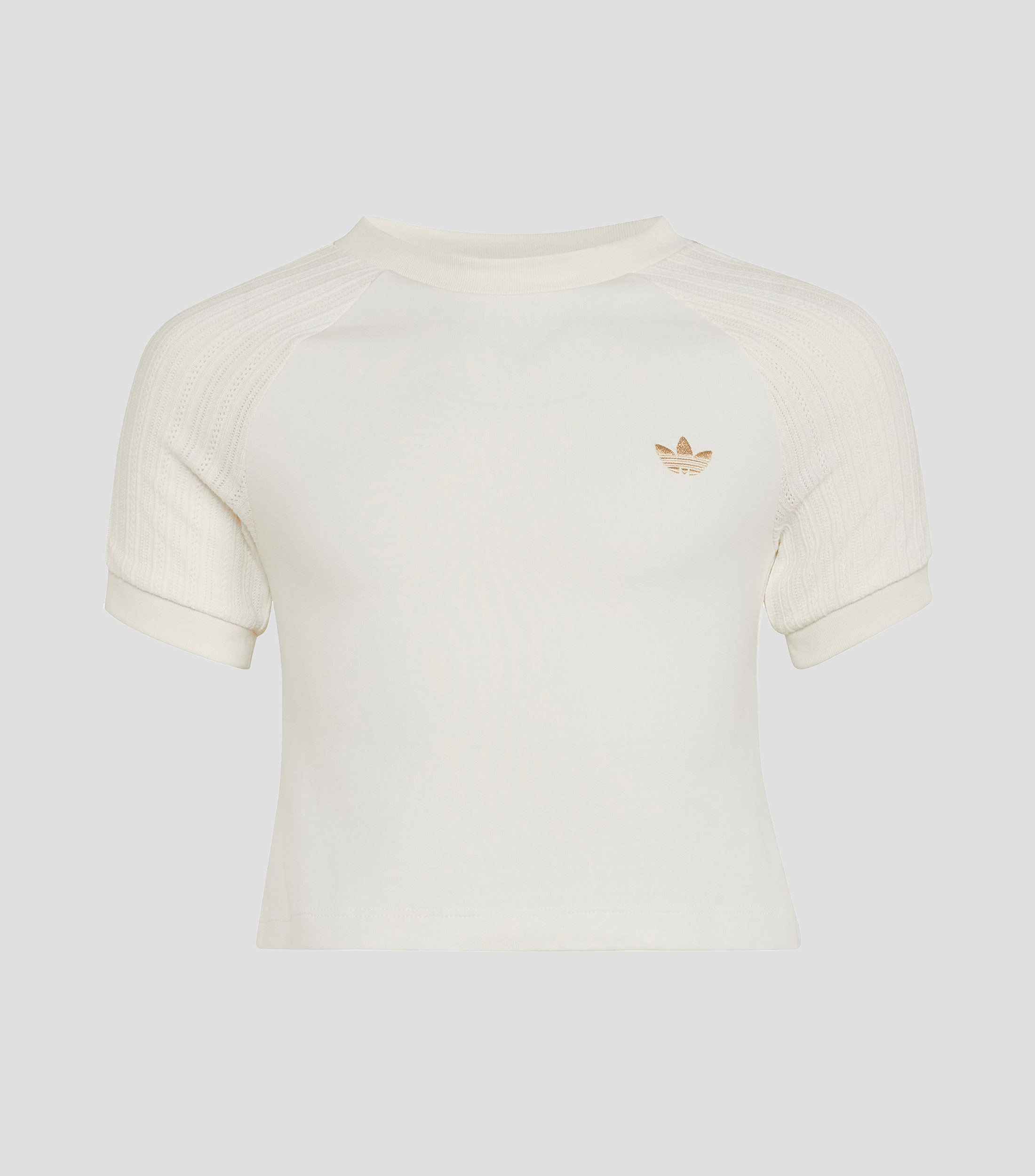 Playera casual Knit cuello redondo manga corta lisa Niña