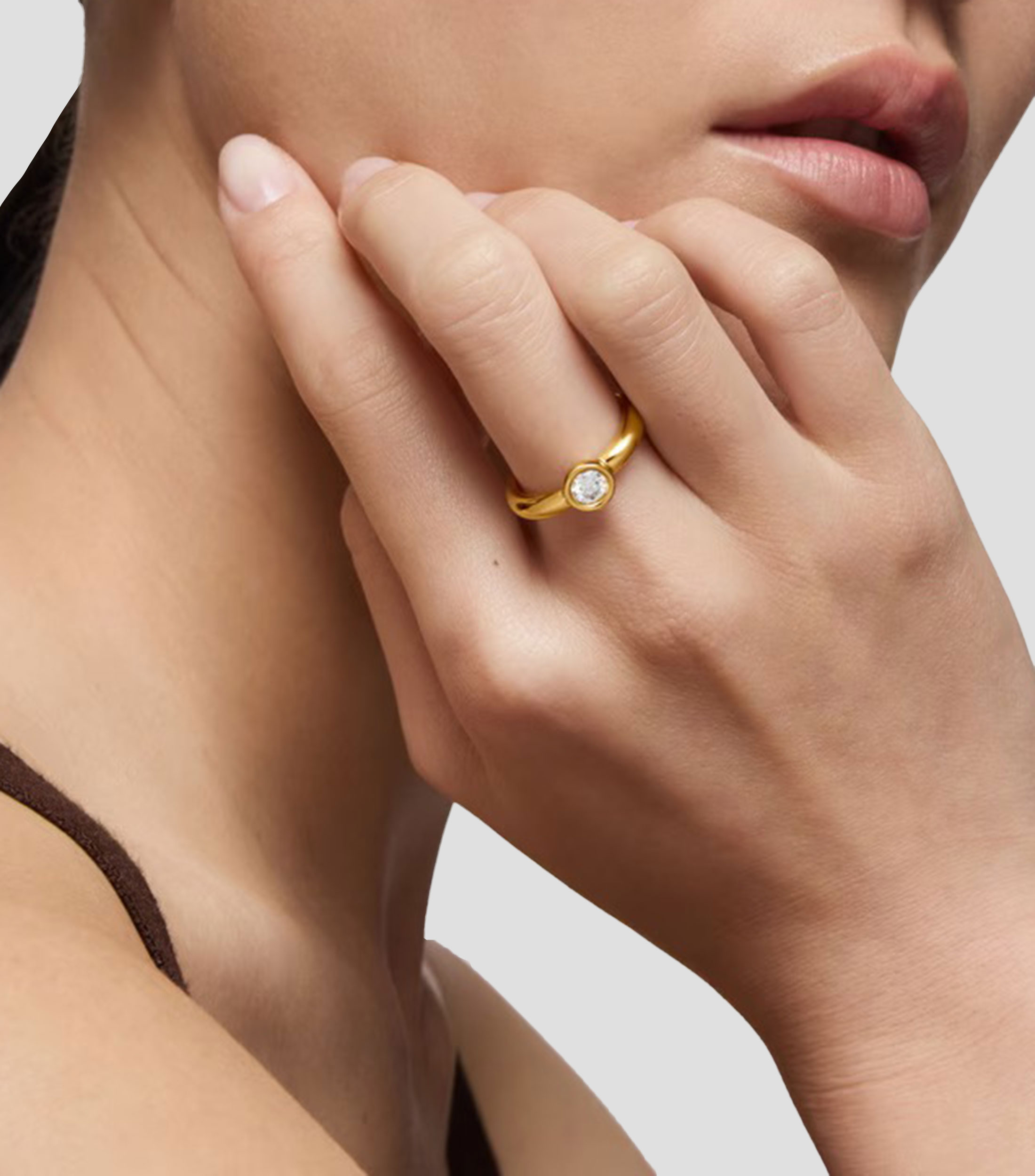Anillo en plata .925 con diamante Line Mujer