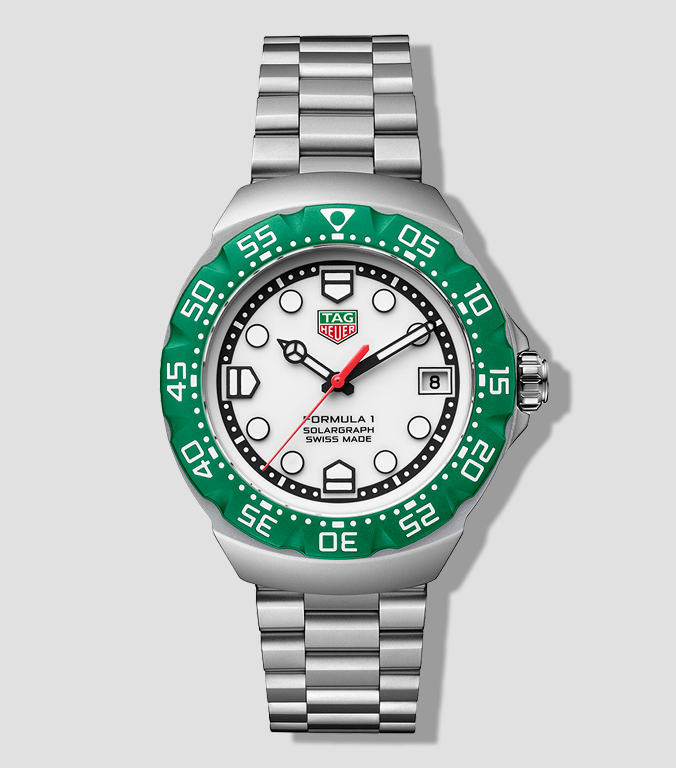 Reloj para hombre Formula 1 Casual Plateado, Verde