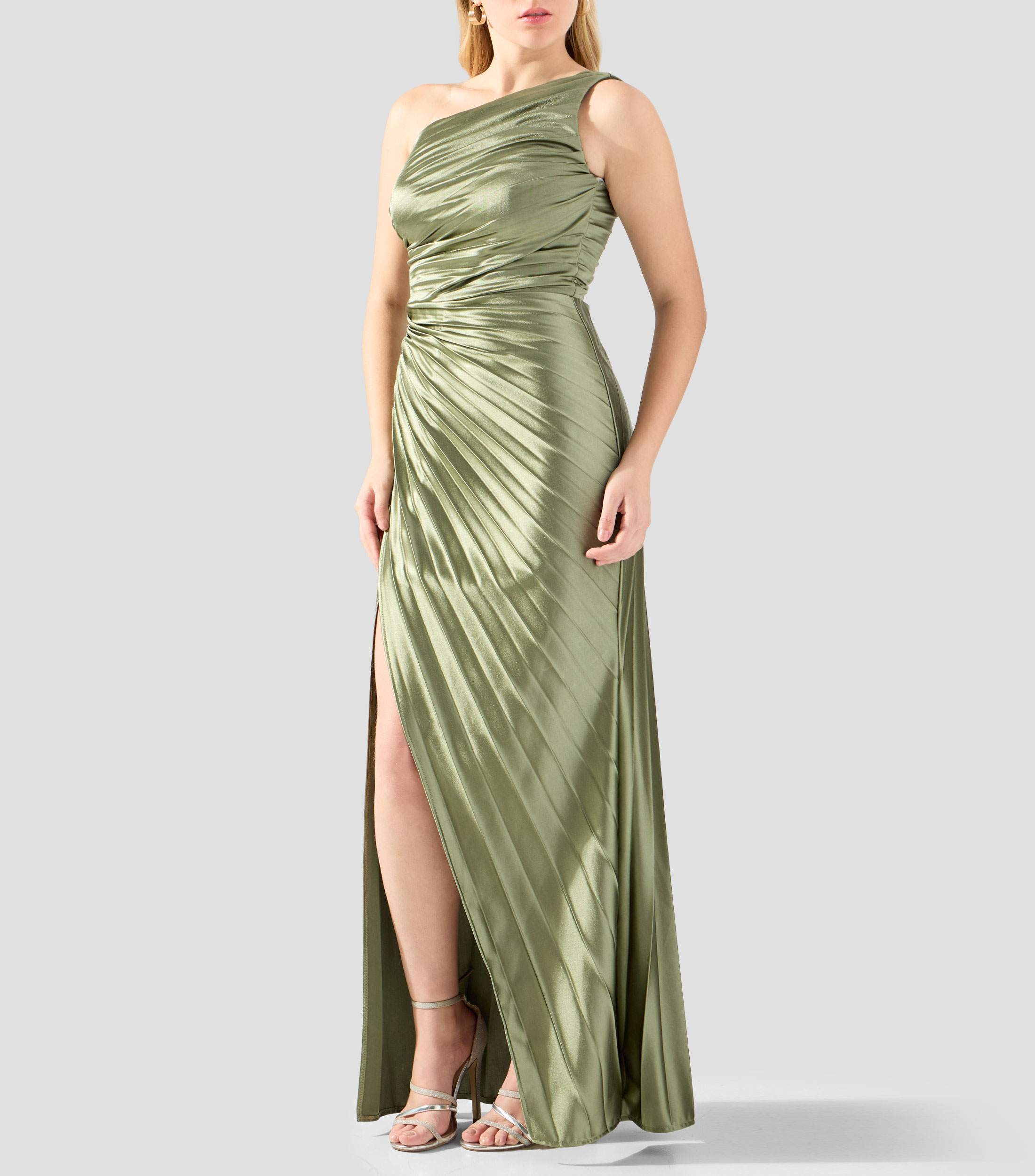 Vestido de fiesta largo liso Mujer