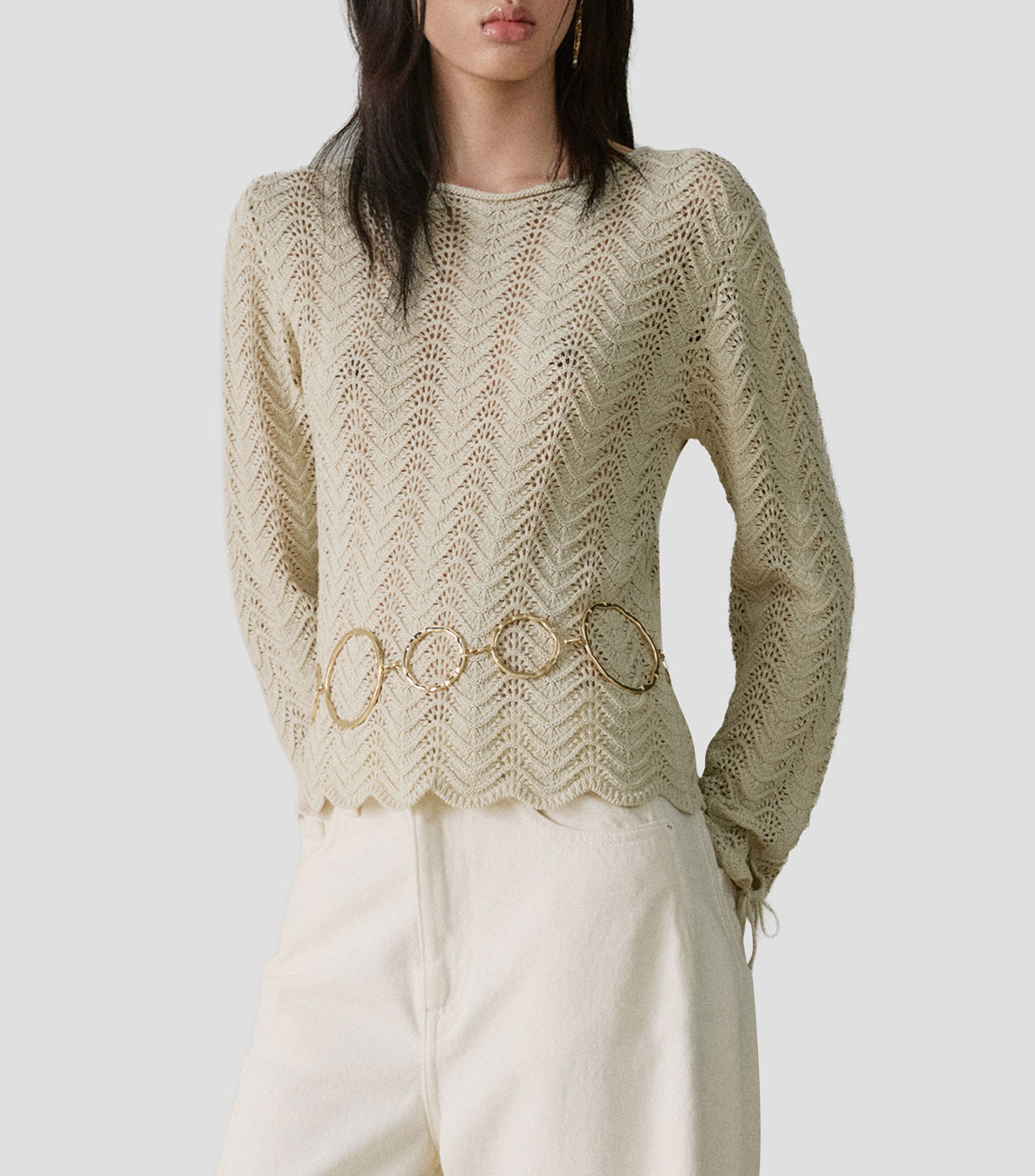 Suéter cuello redondo Mujer