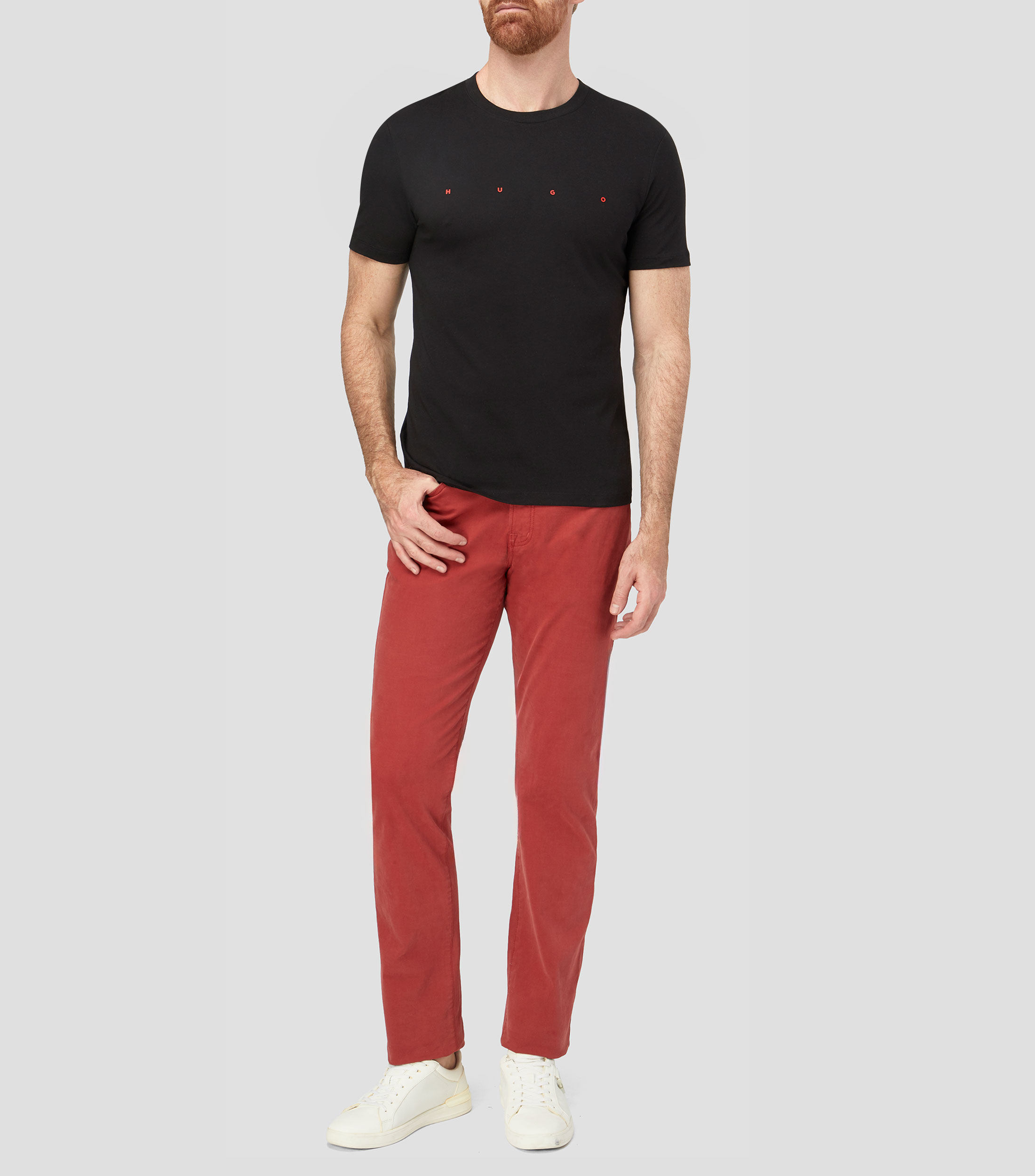 Playera cuello redondo manga corta lisa Hombre