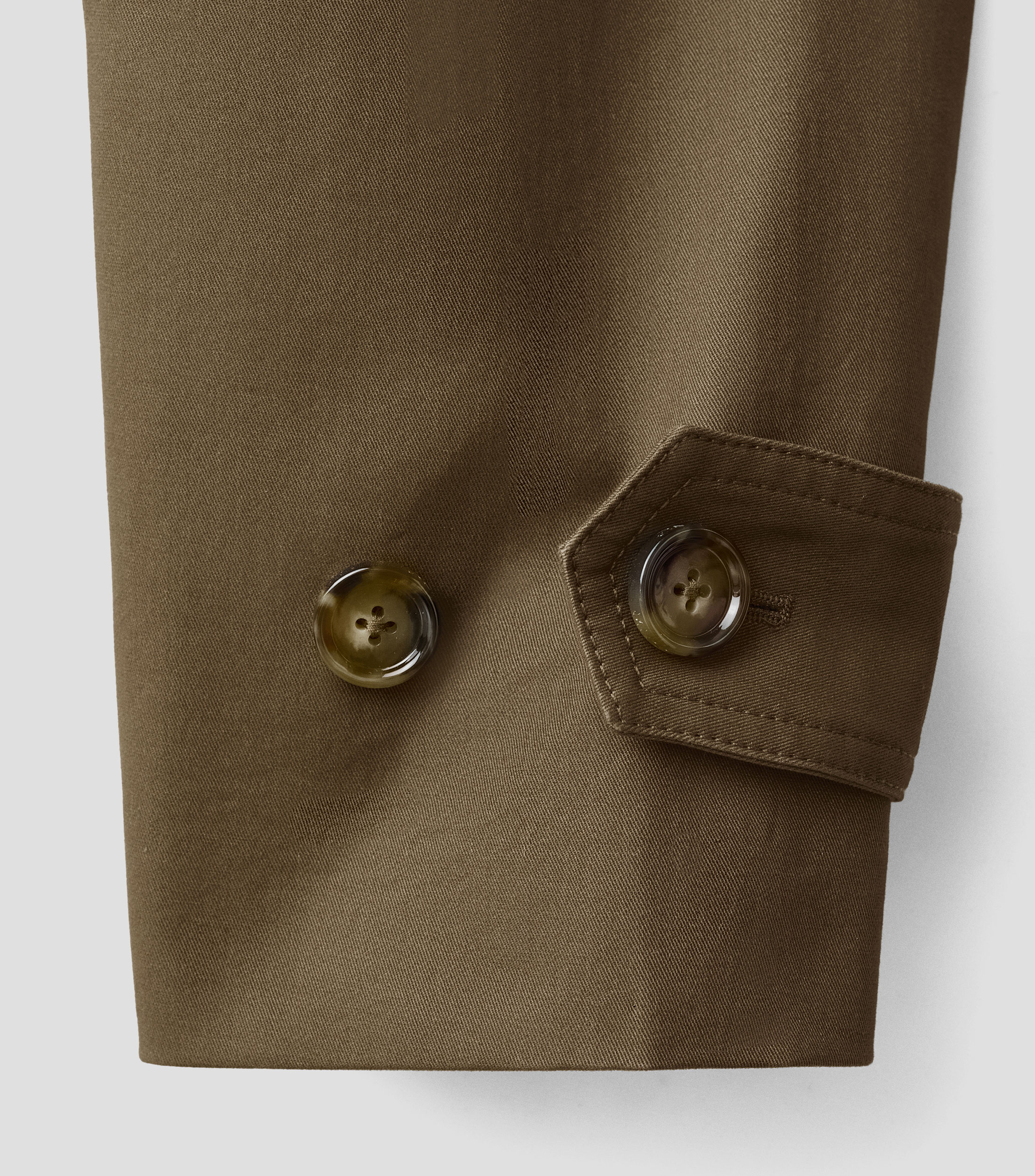 Gabardina midi con botones y cinta Mujer