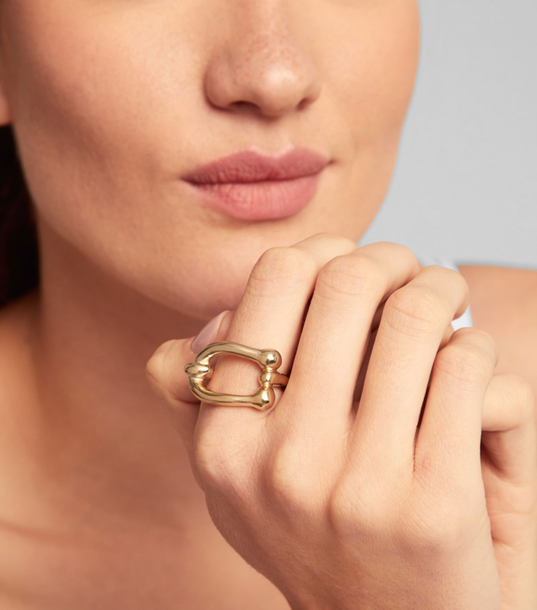 Anillo en baño de oro de 18 Kilates Serotonin Mujer
