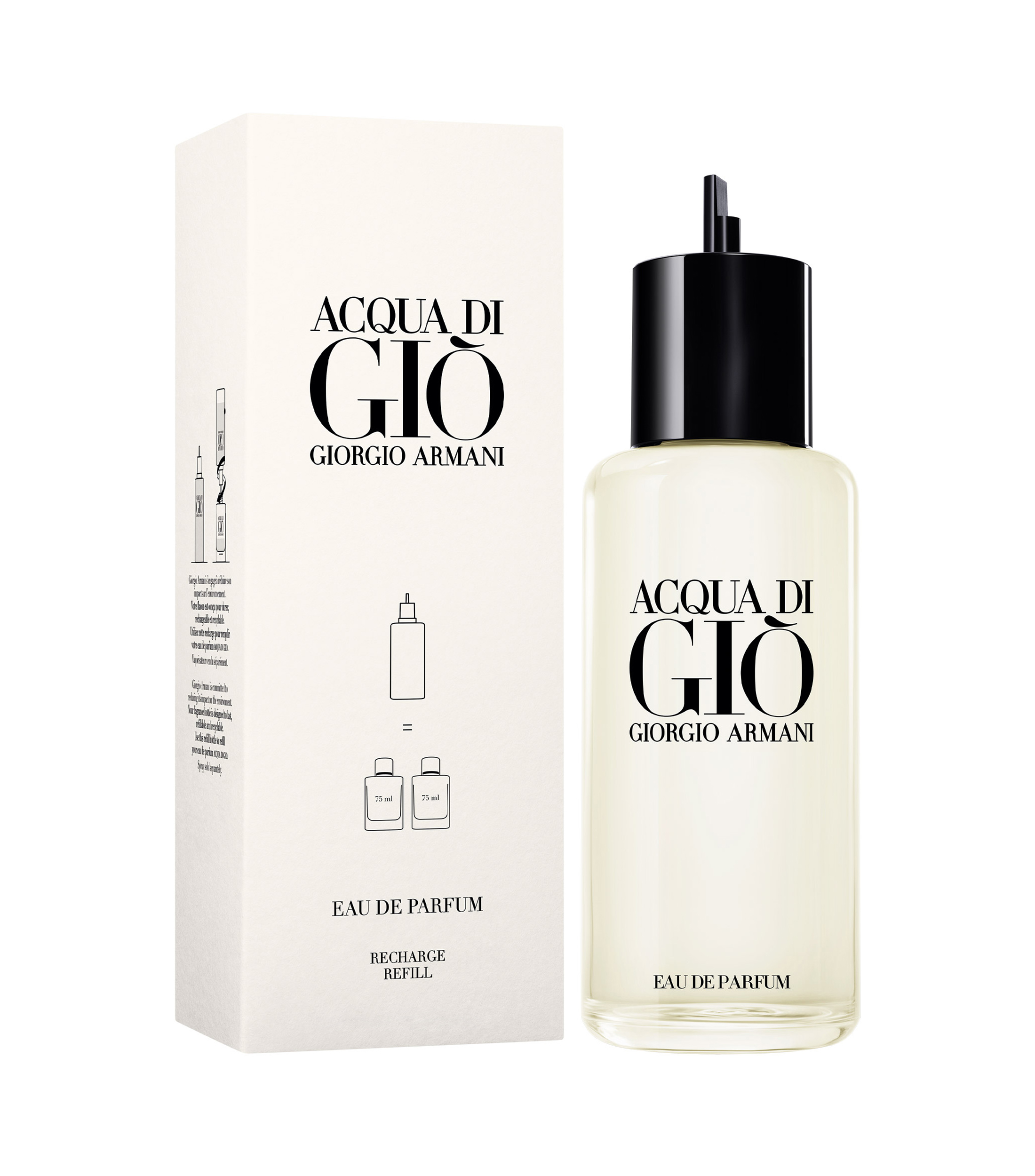 Perfume, Acqua Di Giò Refill Eau de Parfum, 150 ml Hombre