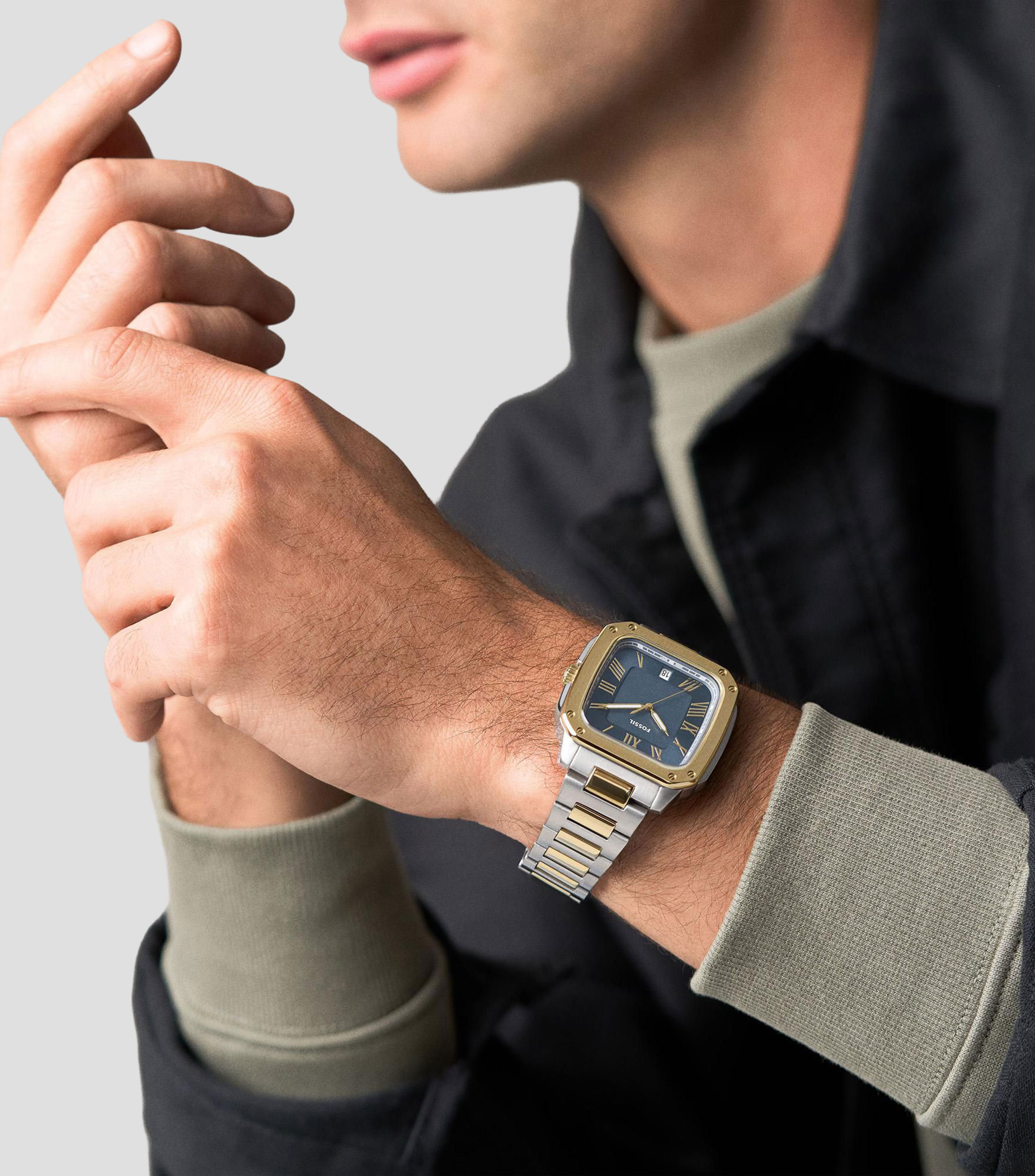 Reloj para Hombre Crosby Clásico Azul, Dorado