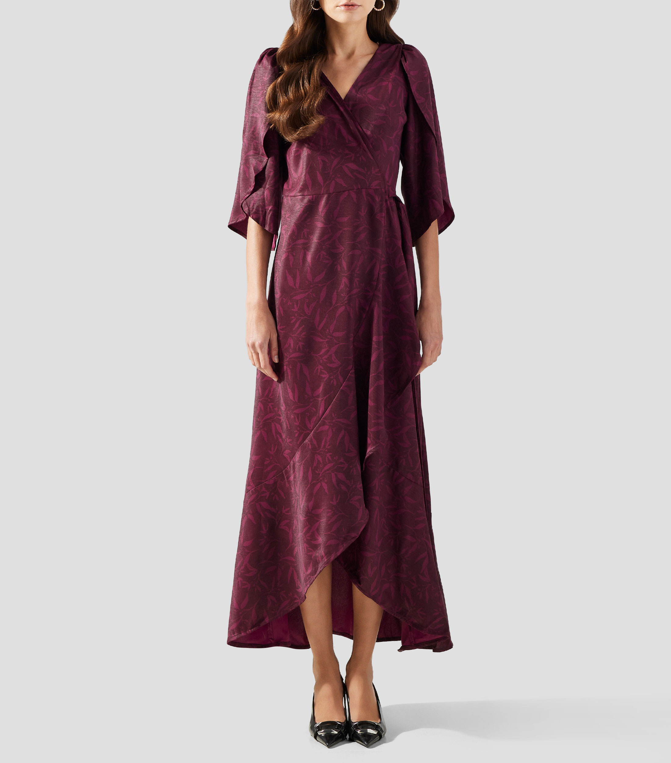 Vestido largo estampado Mujer