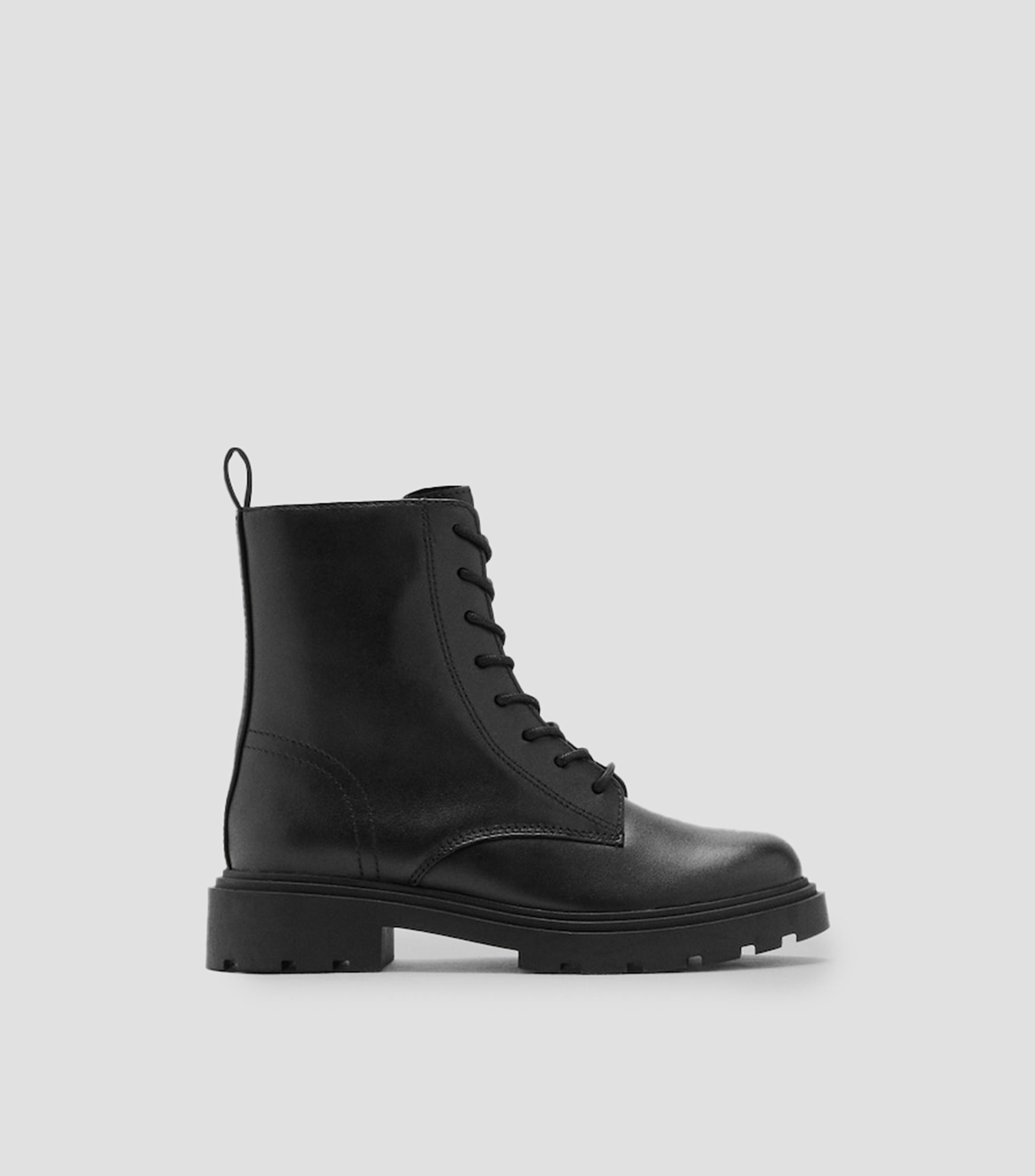 Botines combat en piel Niña
