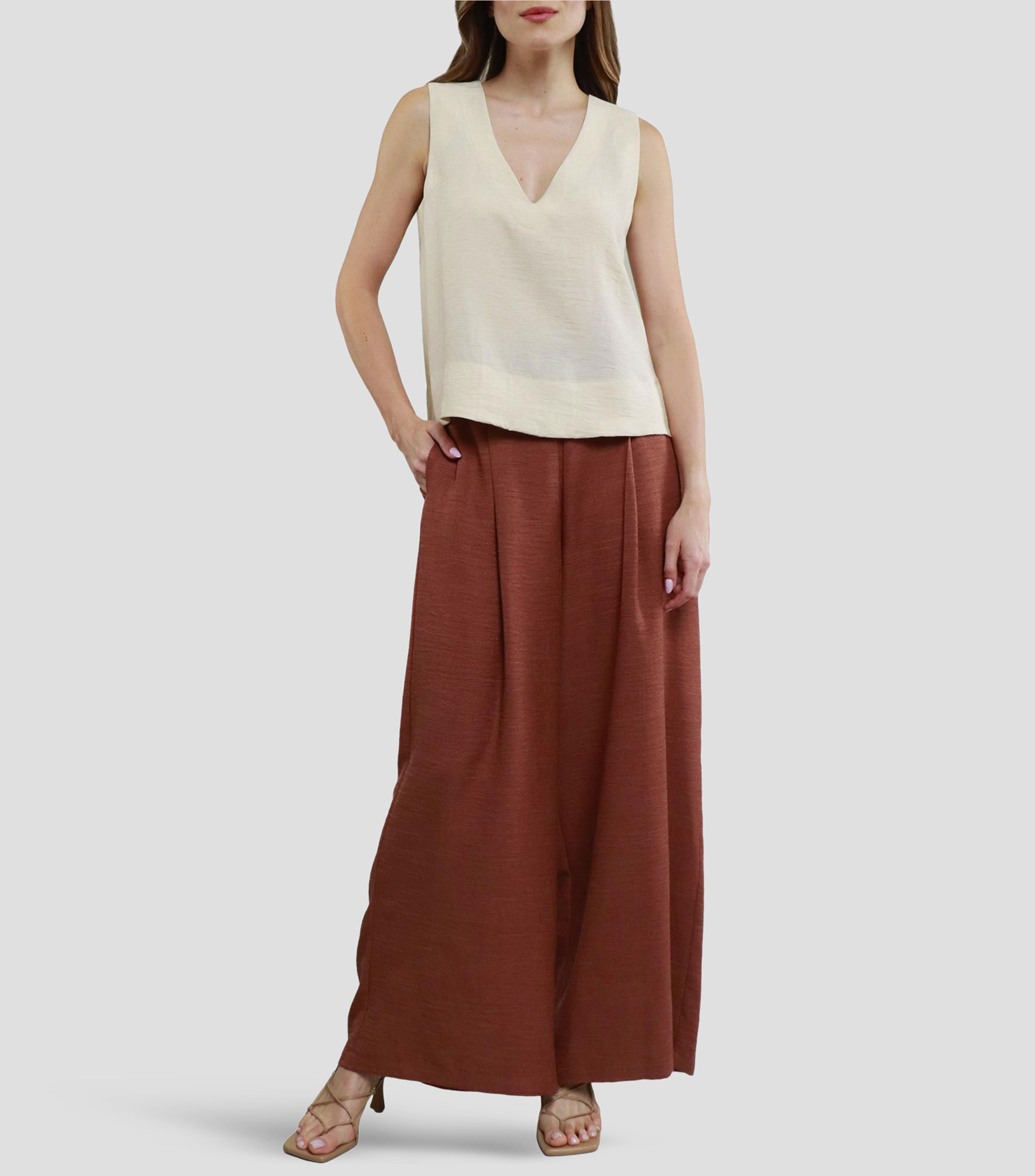 Blusa sin mangas Mujer